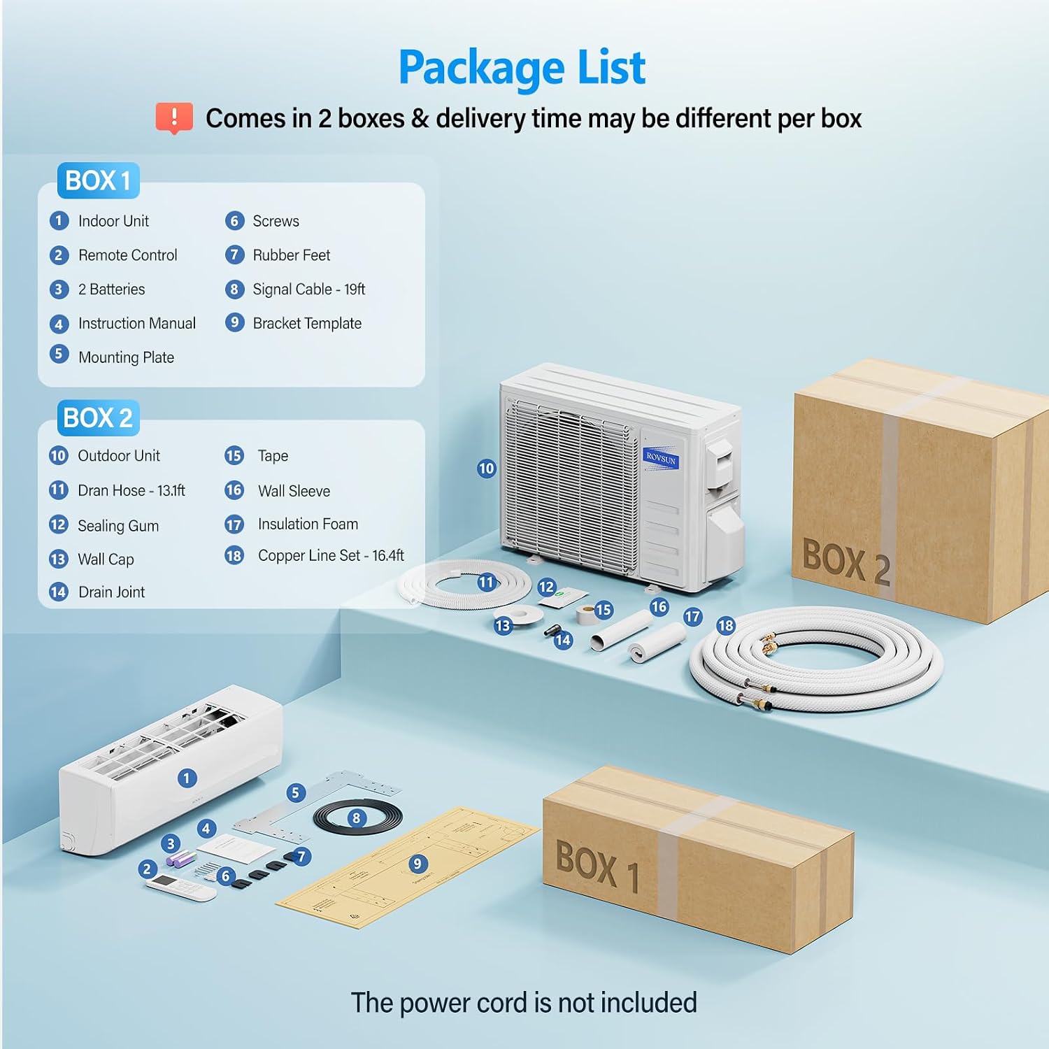 ROVSUN 12000 BTU Wifi Enabled Mini Split Air Conditioner & Heater with Inverter