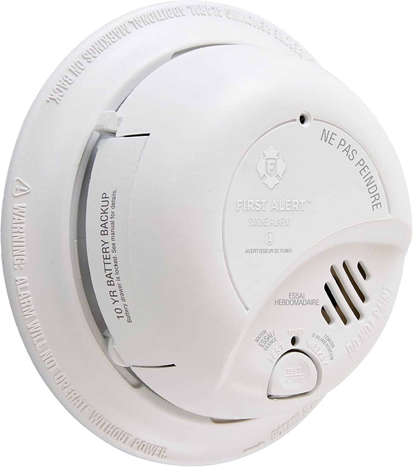9120BA Hardwired Ionization Smoke Alarm with Battery Backup