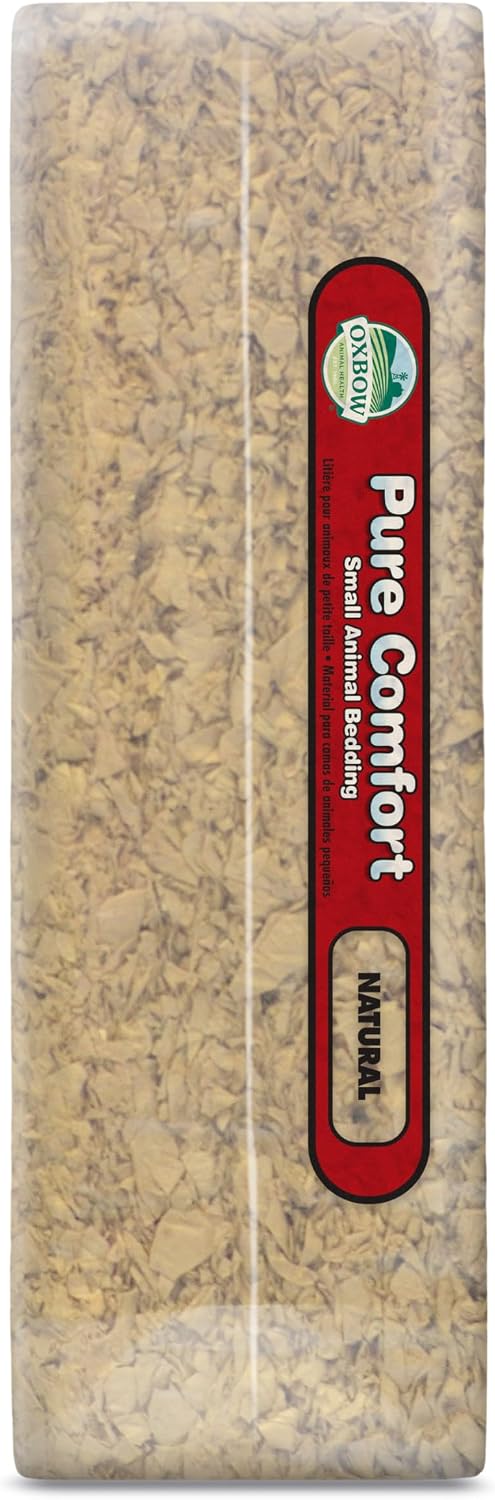 Oxbow Small Animal Bedding, Hamster, Guinea Pig, Rabbit, White, USA, 36 L | Pure Comfort, Hamster Bedding, Guinea Pig Bedding, Low Dust, Virgin Paper, Litter Box, Bunny, Rats, Gerbils, Chinchillas