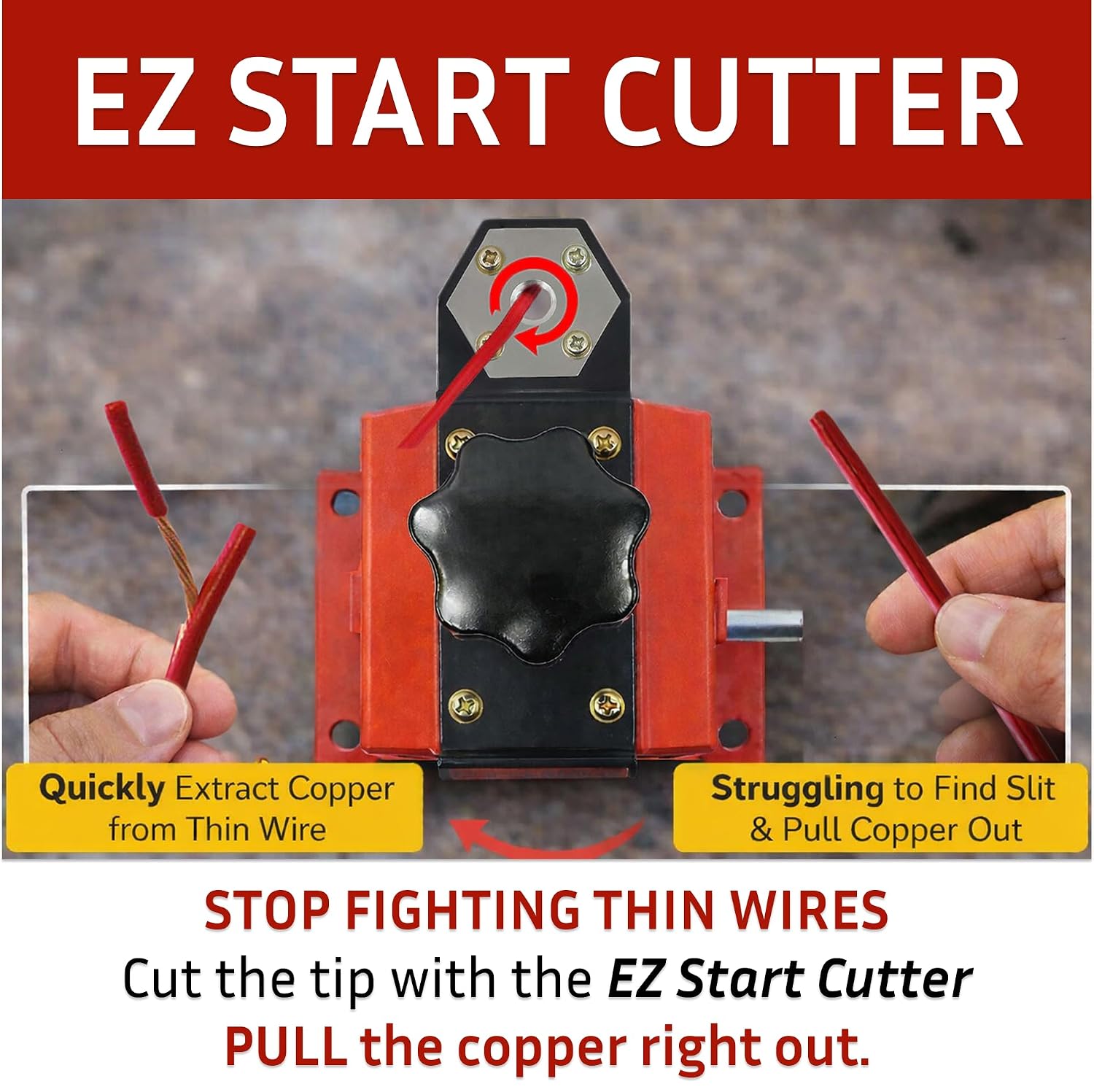 Wire Stripping Machine, Drill Powered Benchtop Wire Stripper Machine for 18 AWG to 1-1/2" Cable, Large Cable Wire Stripper