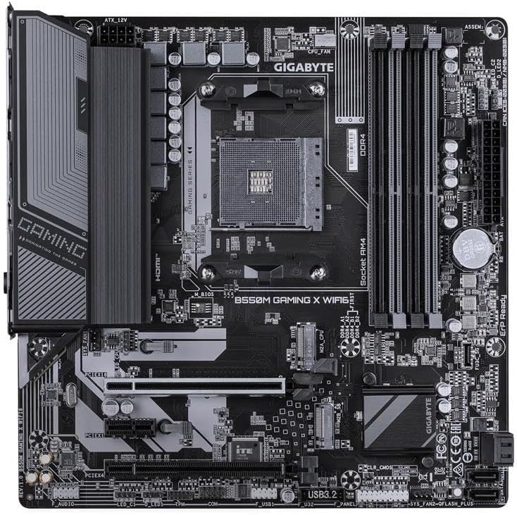 NEWEGG Motherboard CPU Memory Combo - B550M Micro ATX Motherboard Bundle with Ryzen 5 5500 6-Core 3.6 GHz CPU and 16GB (2 x 8GB) 288-Pin PC RAM DDR4 3600 Desktop Memory