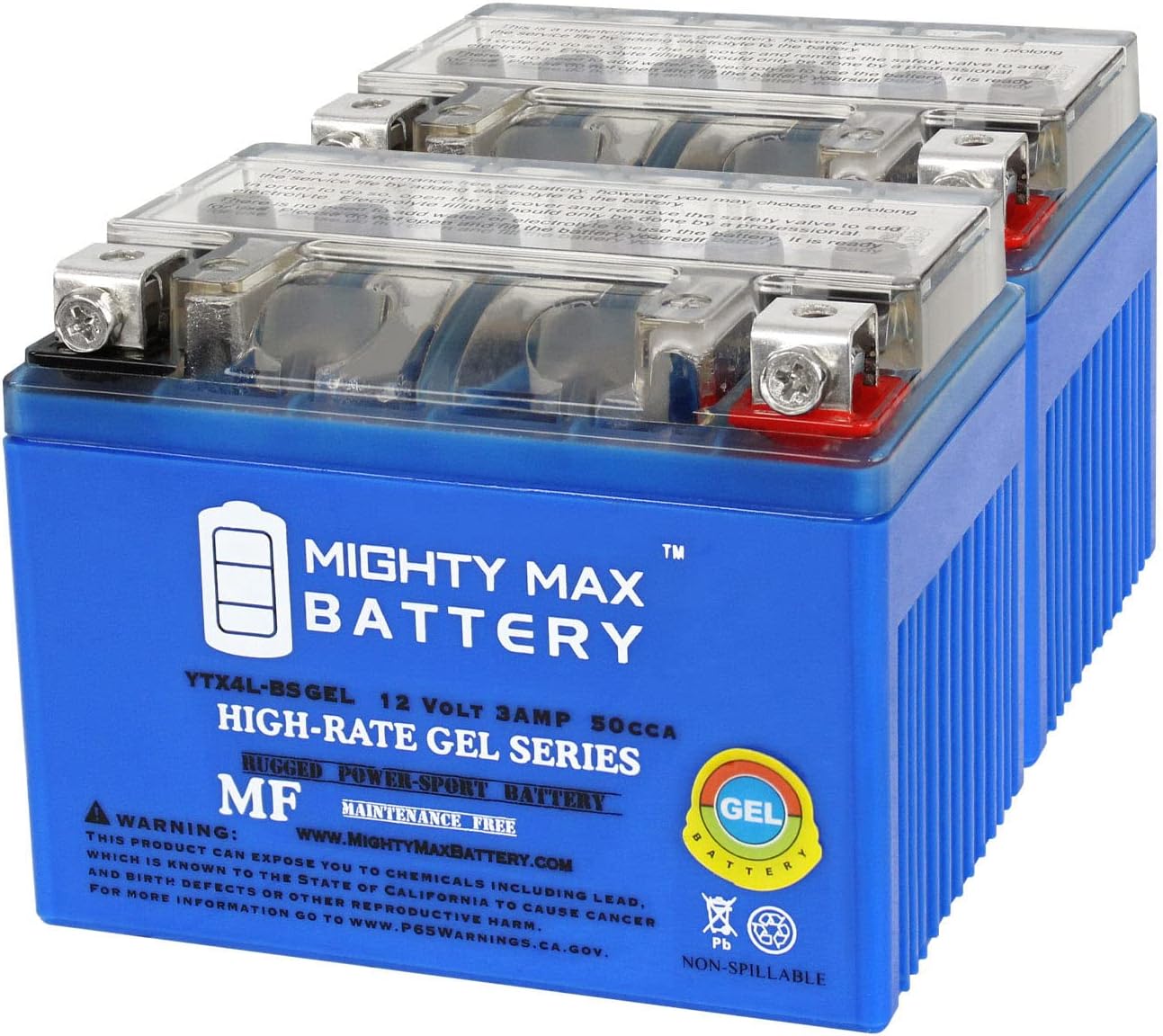 Mighty Max Battery YTX4L-BS Gel Battery for ATV Quad Dirt/Pit Bike 50/70/110/125 CC Brand Product