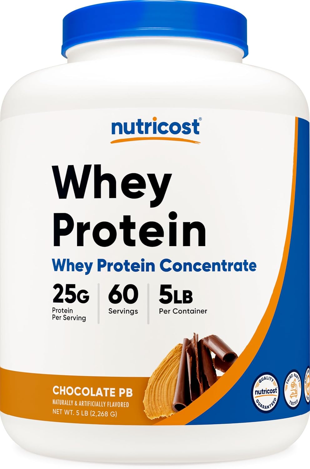 Nutricost Whey Protein Concentrate Powder (Unflavored) 2LBS, Gluten Free | GMO-Free