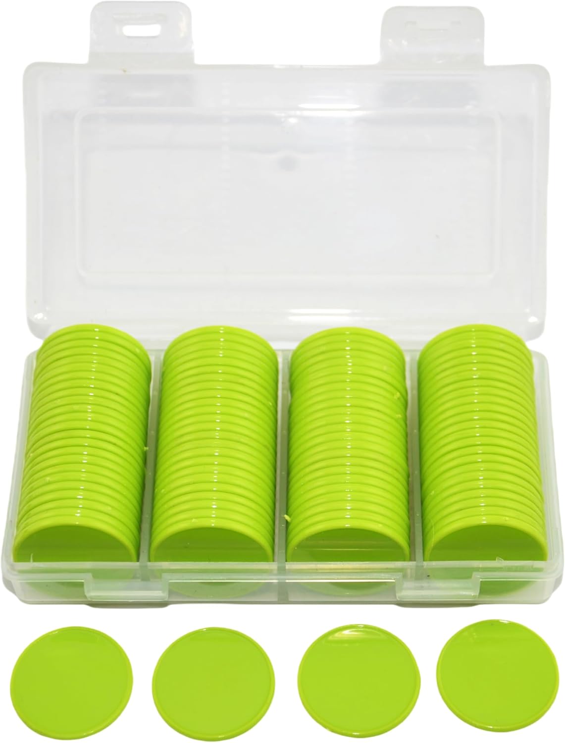 Smartdealspro Set of 100 25MM/1 Inch Opaque Plastic Learning Counting Counters Poker Chips (Red)
