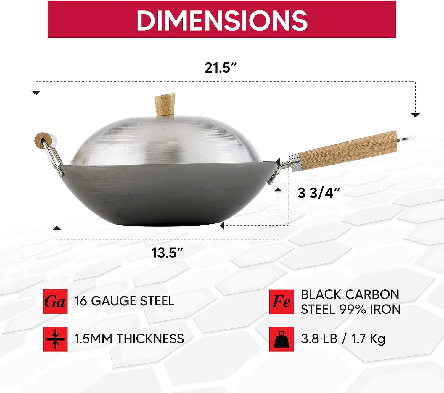 Helen's Asian Kitchen Xylan Non-Stick Wok, 12-Inch Flat Bottom Wok