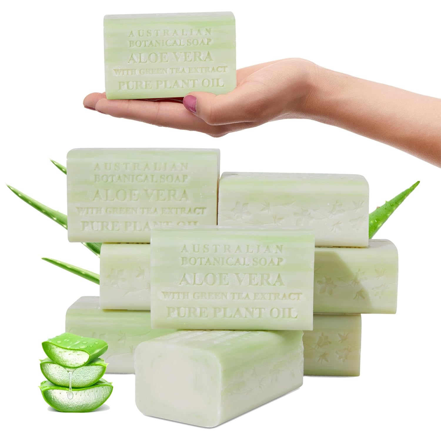 Australian Botanical Soap Sea Salt Soap Bars, 6.6 oz, Pack of 8