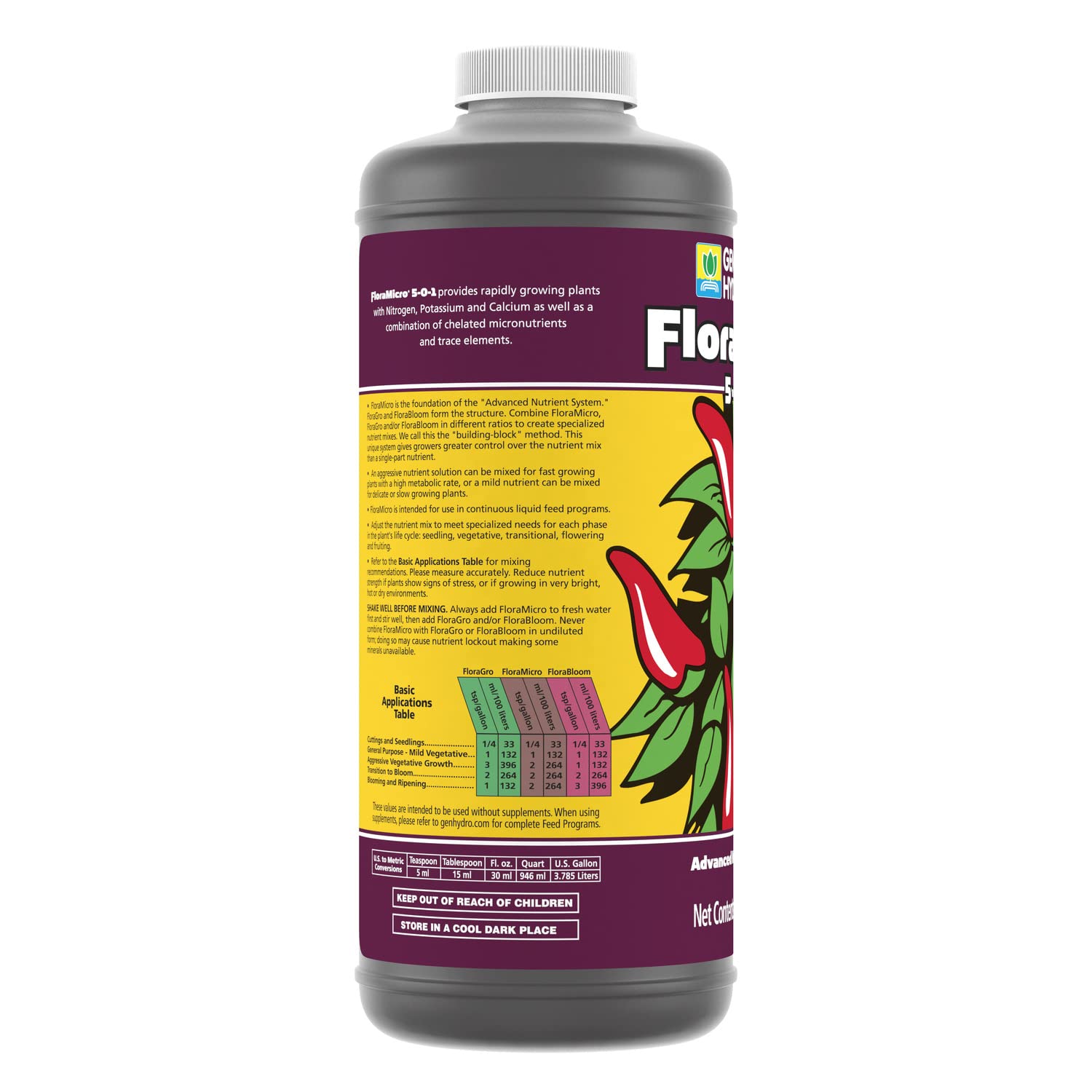General Hydroponics FloraMicro, 1 Quart