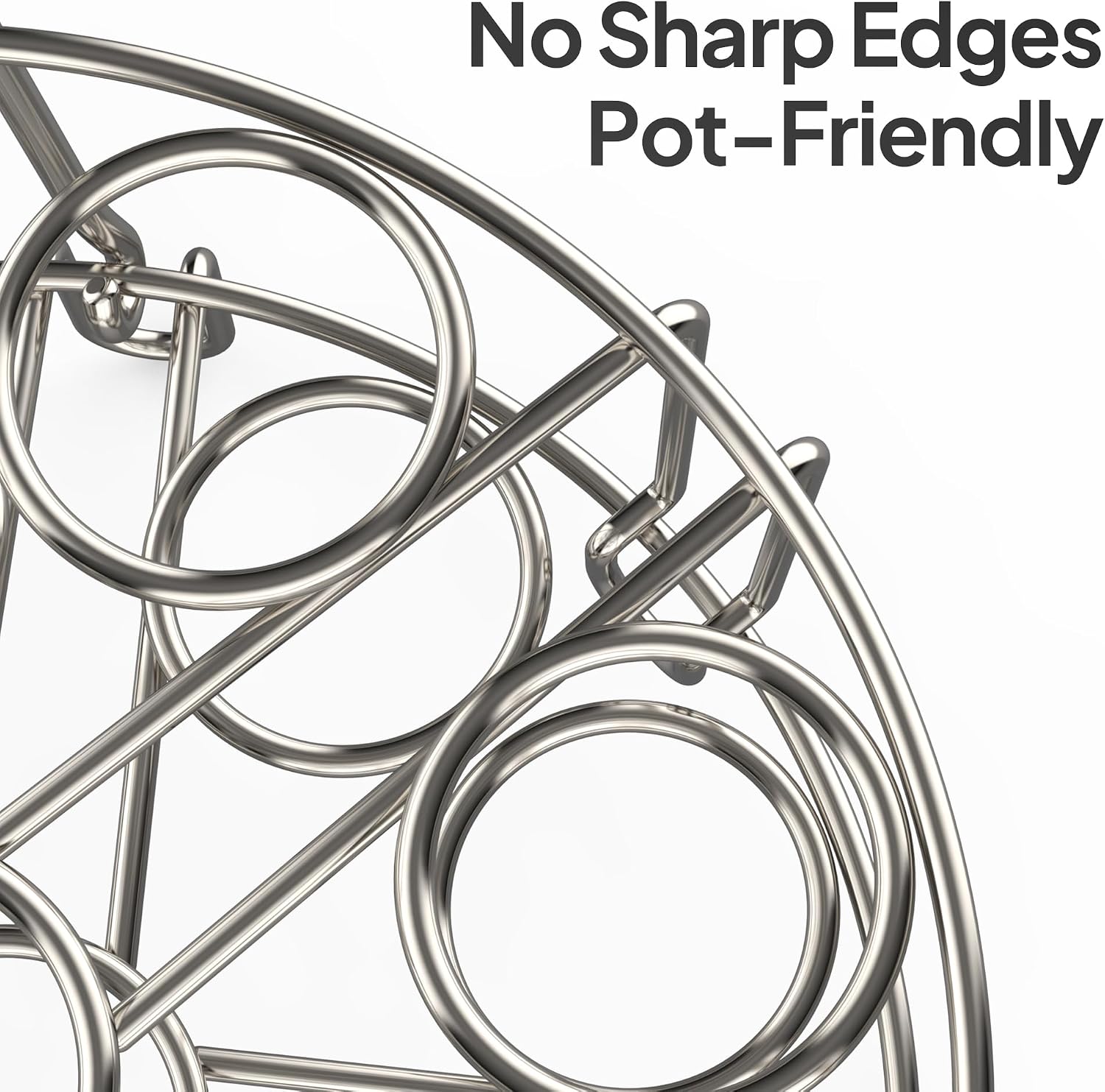 Stackable Egg Steamer Rack Holds 18 Eggs with Handles, Stainless Steel Instant Pot Trivet Fits 6qt/8qt Pressure Cooker