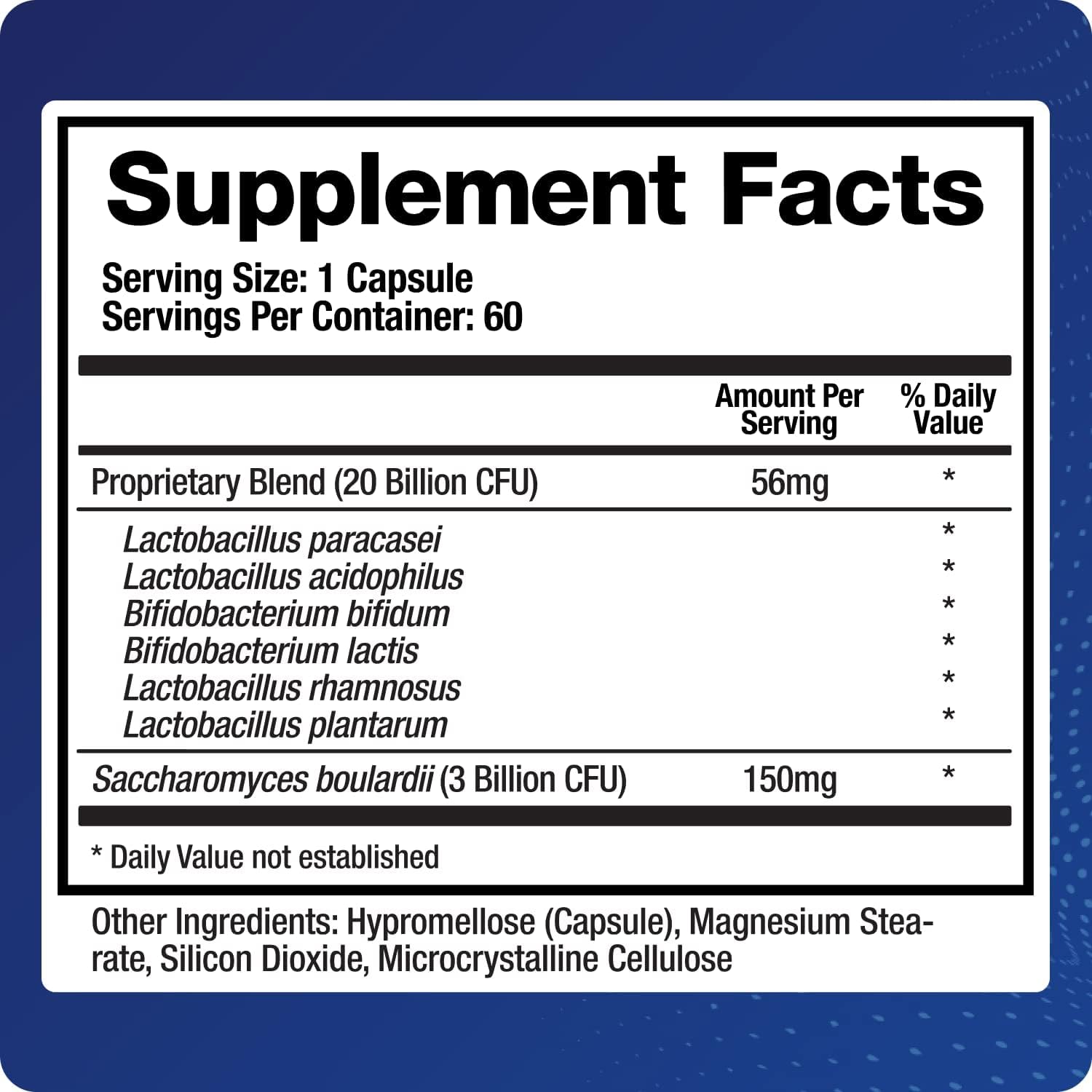 BioMatrix Saccharomyces boulardii Probiotic Supplement w/L. paracasei, L. rhamnosus, Bifidobacterium
