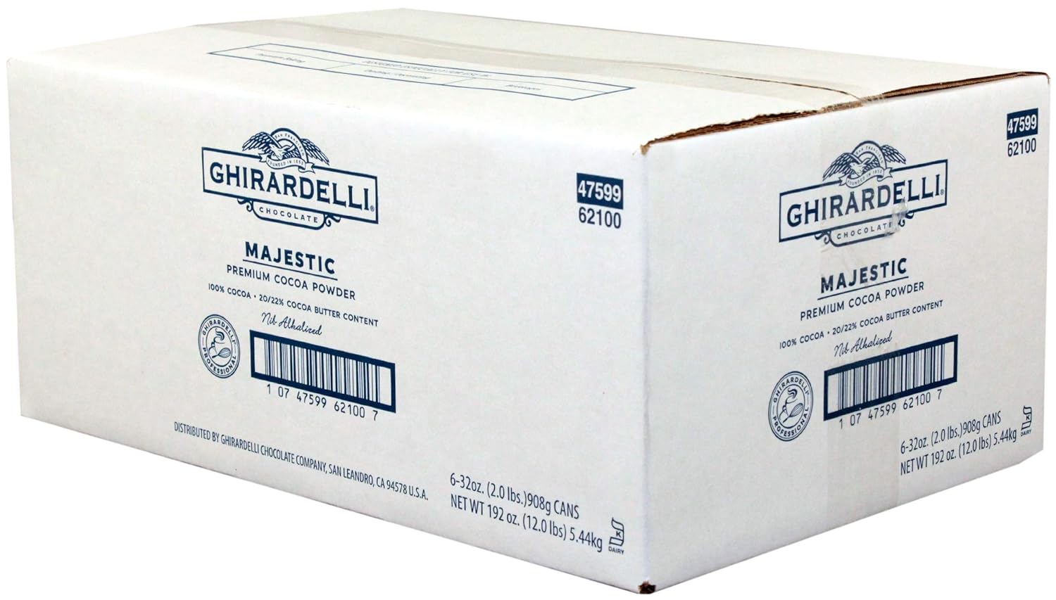 Ghirardelli Majestic Premium Cocoa Powder, 2 Pound -- 6 per case.