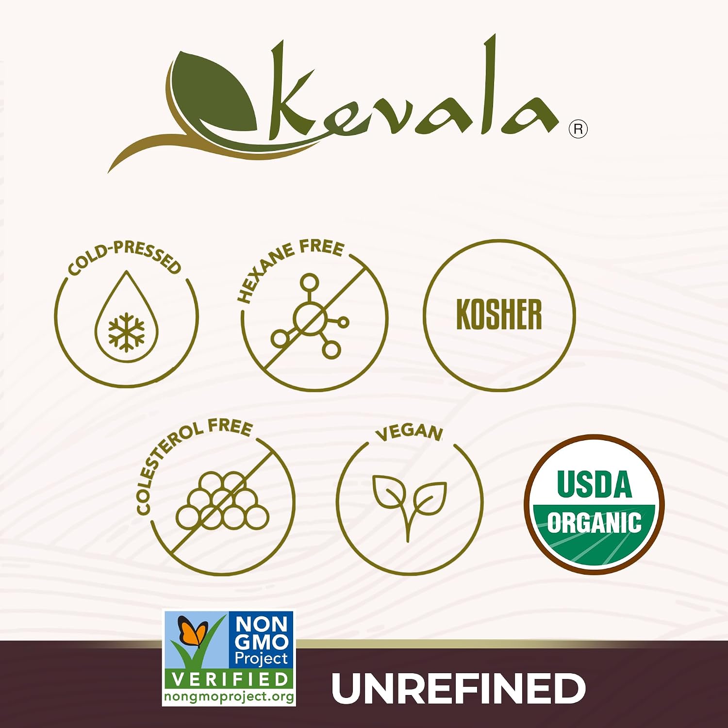 Kevala Organic Toasted Sesame Oil - 1 gal, Made with Organic Sesame Seeds | Medium Smoke Point Suitable for Light Roasting and Stir-Frying, Kitchen Pantry Essential Vegetable Oil, Salad Dressing Base