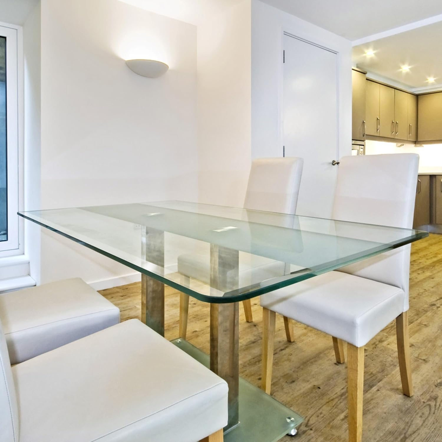 24" x 48" Rectangle Glass Table Top, 1/4" Thick Clear Tempered Replacement Glass, Flat Polished Edge & Eased Corners for Coffee, Dining, Patio Tables & Furniture Protection