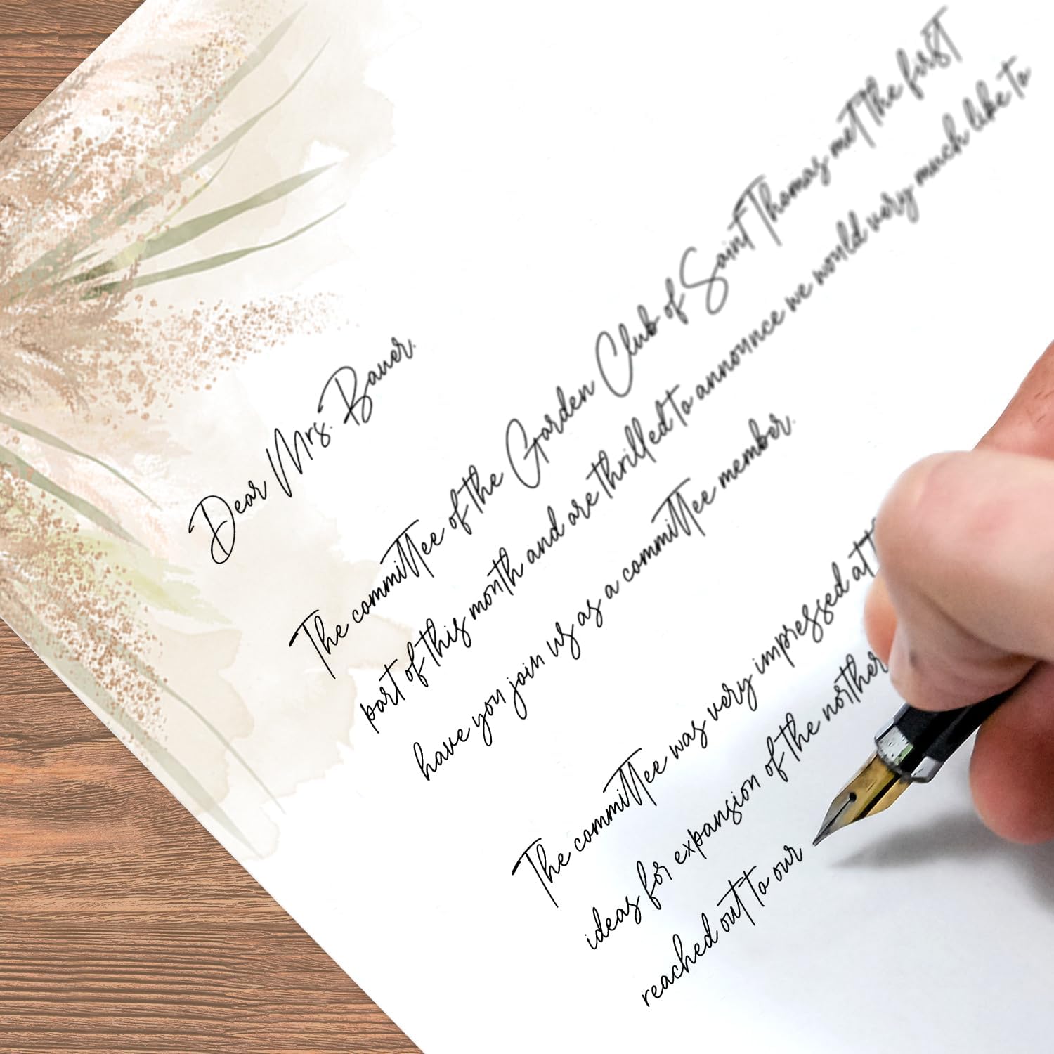 Great Papers! Lush Greenery Letterhead / 80 Floral Sheets 8.5" x 11" Beautiful Watercolor Botanical All Occasion Letter Paper