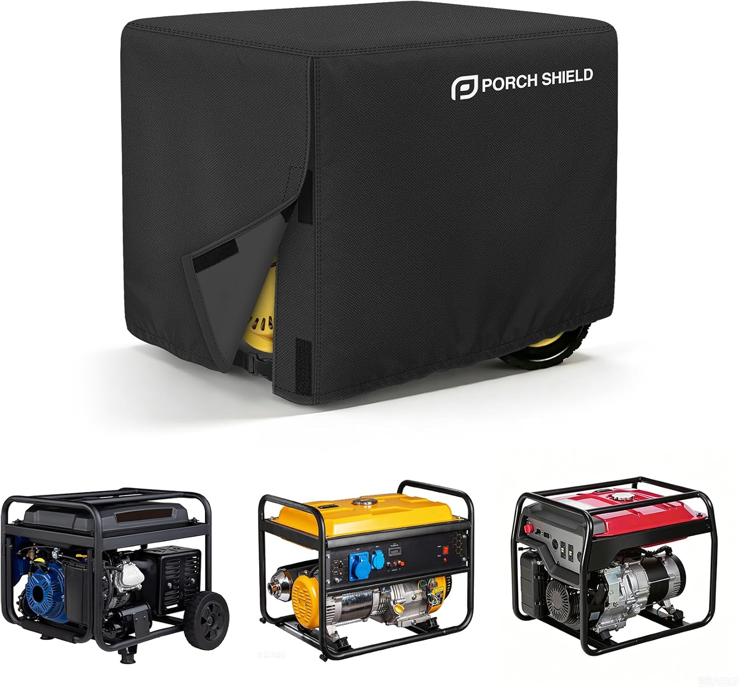 Porch Shield Waterproof Universal Generator Cover 32 x 24 x 24 inch - for Most Generators 5000-10000 Watt, Black