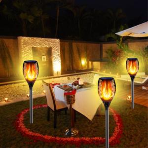 solar torch lights with flickering flame