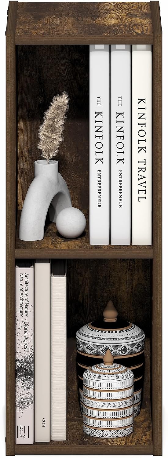 Furinno LUDER Book Shelf, 6-Tier Tall Modern Bookshelf, Bookcase with Open Shelves, 9.3 x 12 x 71, for Living Room, Bedroom, Home Office, White