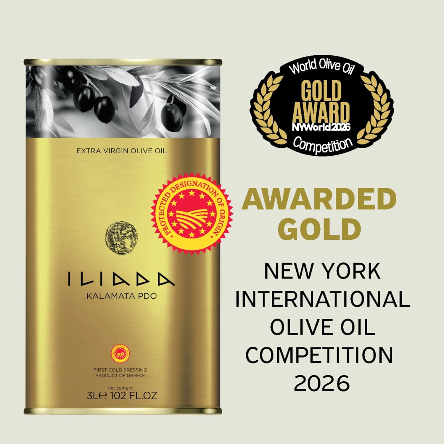 Iliada Kalamata PDO Extra Virgin Olive Oil