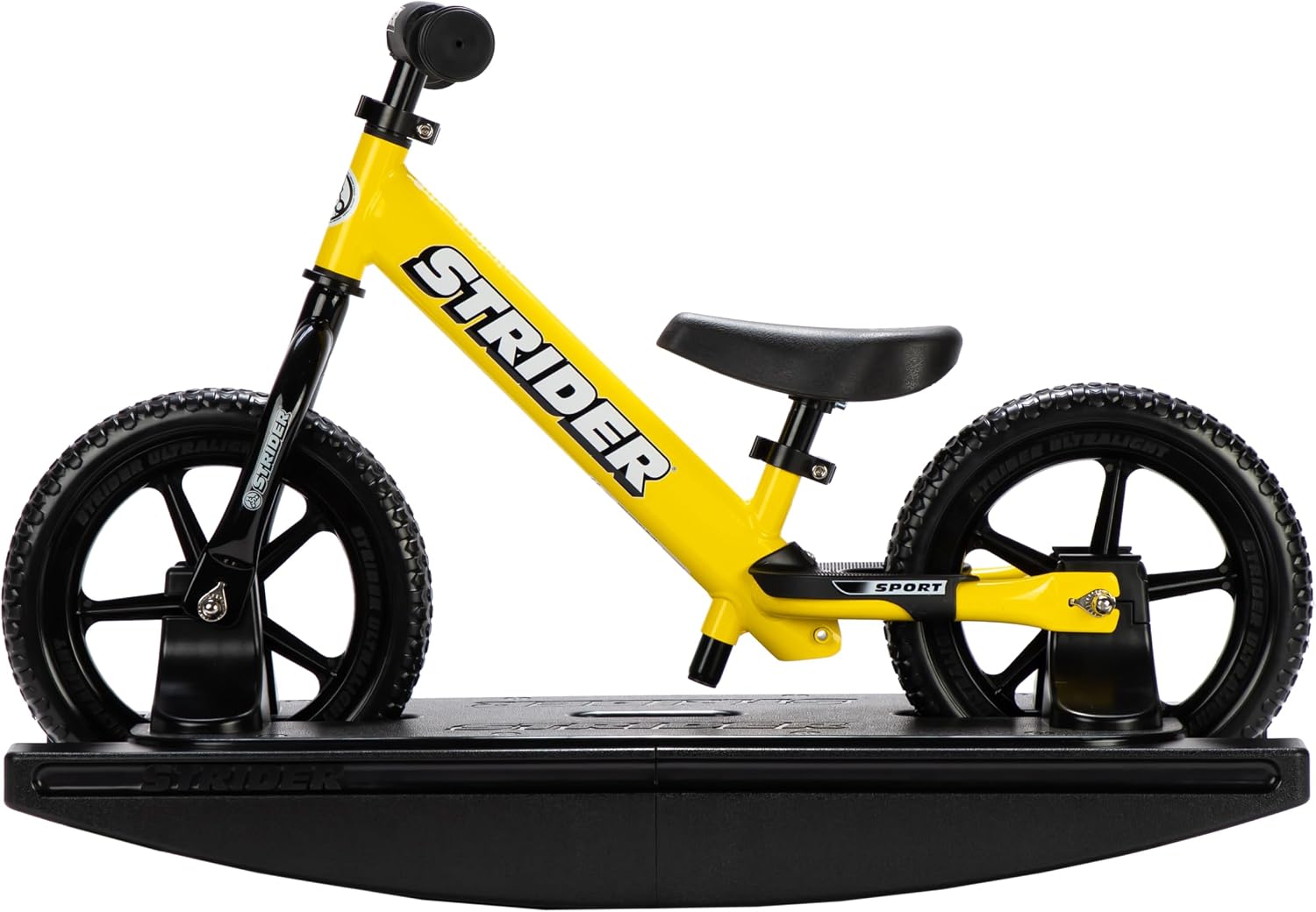 Strider Sport 2-in-1 Rocking Bike, Ages 6 Months–4 Years | For 12 Model, Converts Baby Rocking Toy to Toddler Balance Bike, Tool-Free Adjustments, Wide and Stable Base, Durable Plastic
