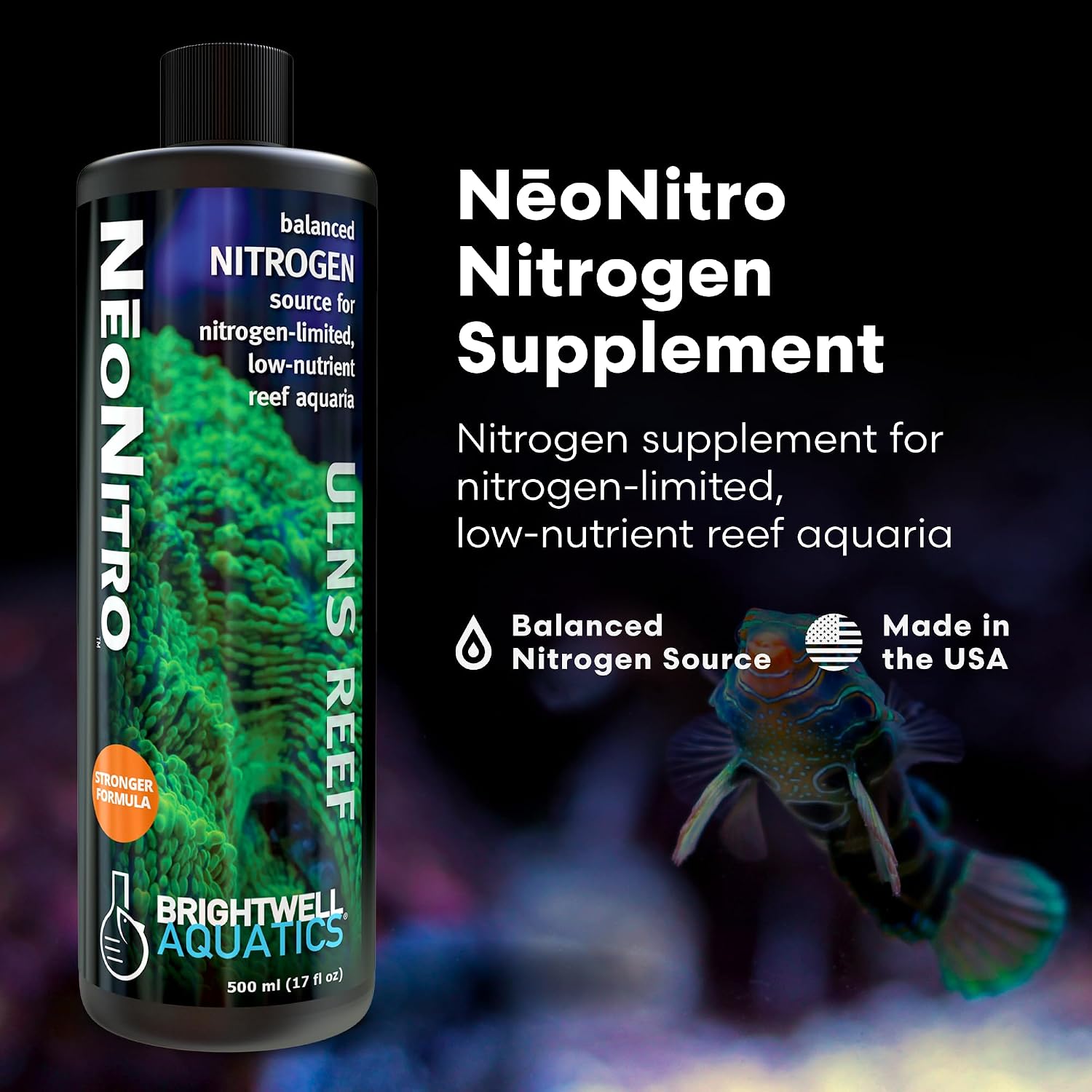 Brightwell Aquatics NēoNitro Nitrate Supplement for Reef Aquariums, 2L