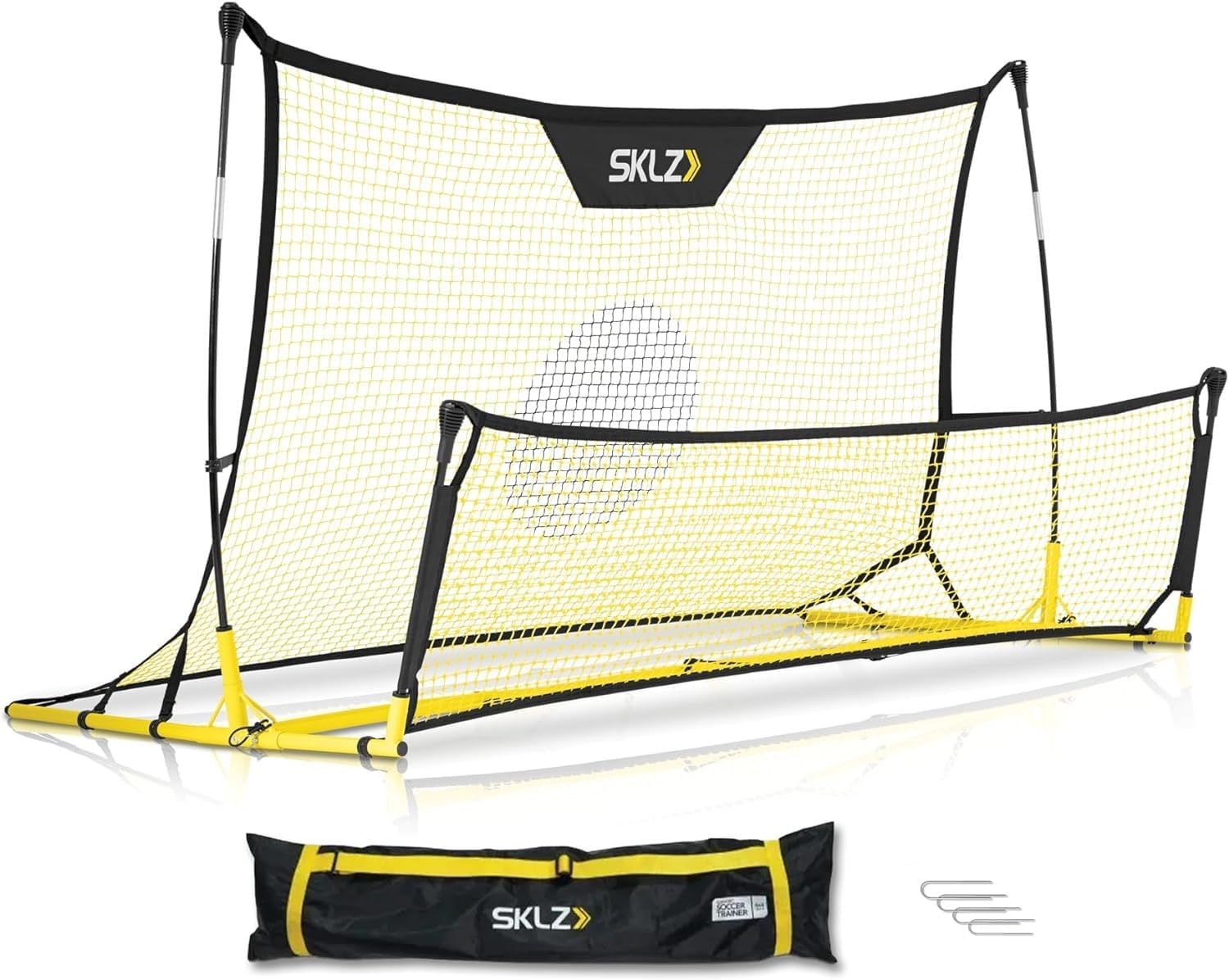 SKLZ Quickster Soccer Trainer - Dual-Sided Rebounder for Solo Passing, Receiving