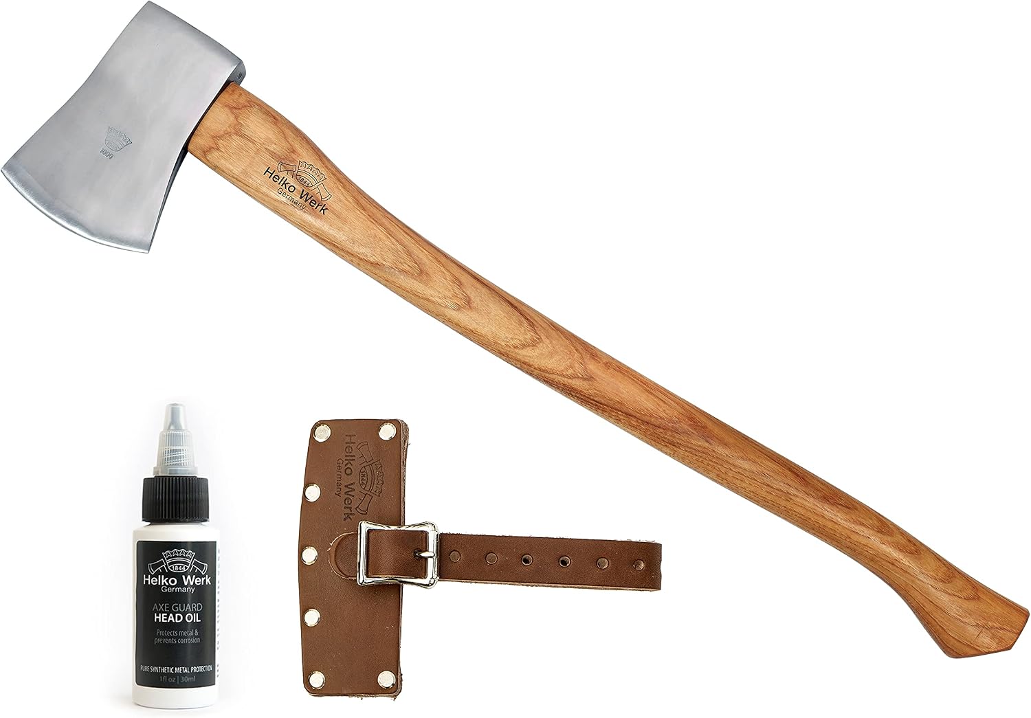 1844 Helko Werk Germany Classic Expedition Felling Axe (10497) | Made in Germany Large Felling Axe for Heavy Duty Felling Trees Cutting Wood and Timber Head 4.5lb, Handle 35 inches