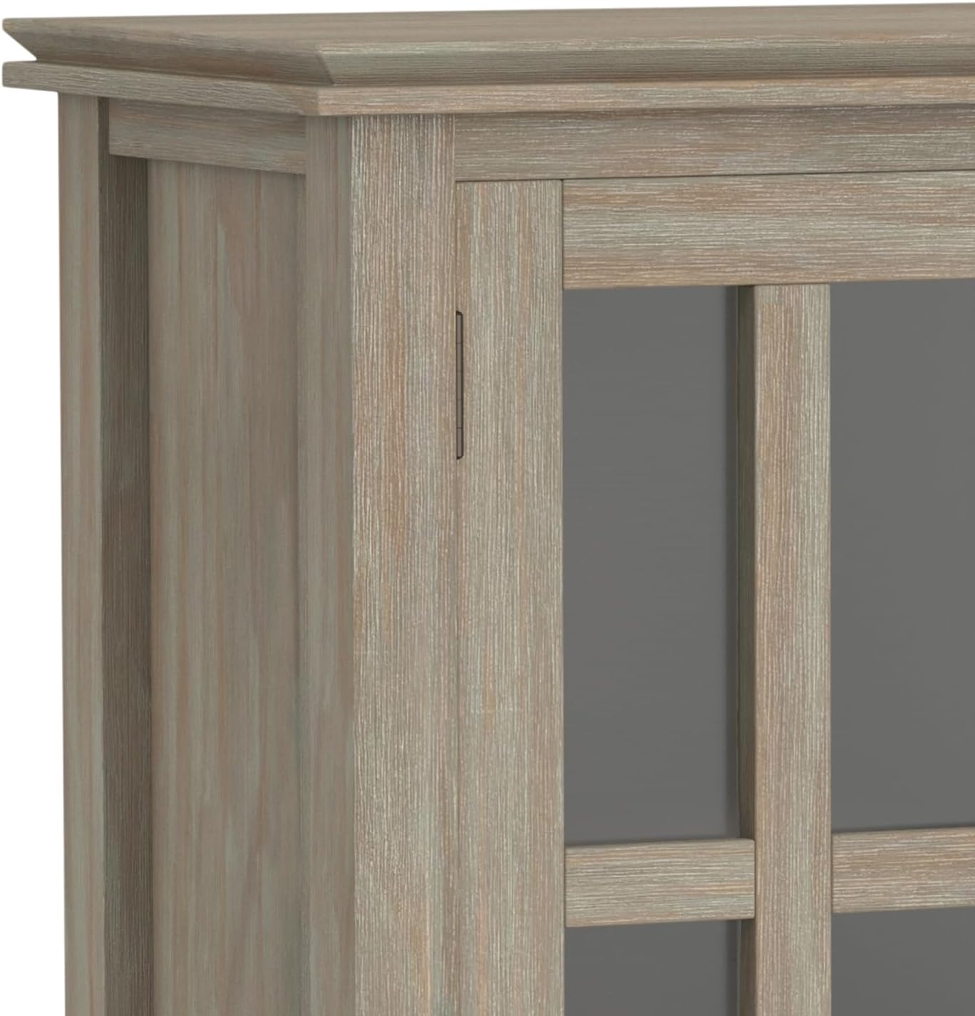 SIMPLIHOME Artisan 30" Wide Solid Wood Cabinet in Russet Brown