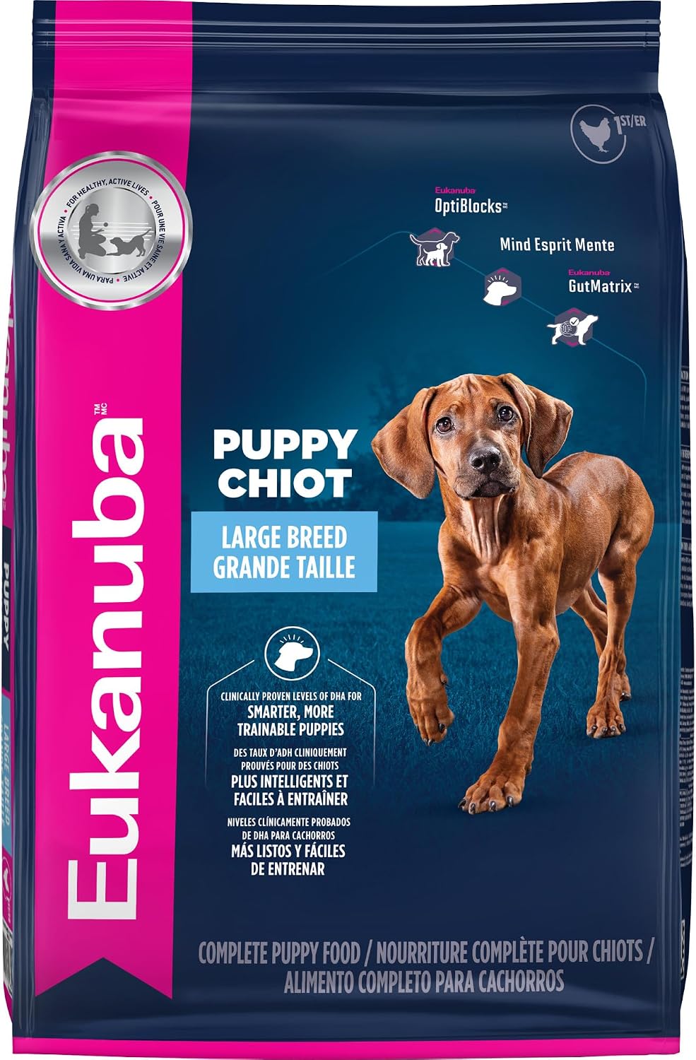 Eukanuba Puppy Large Breed Dry Dog Food, 4.5 lb Bag.