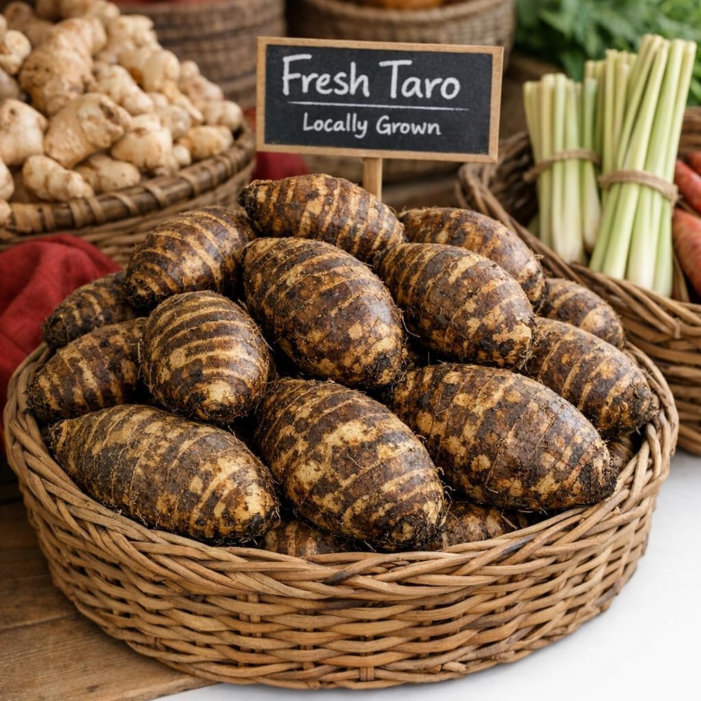 20 Live Colocasia Esculenta Elephant Ear Taro Gabi Kalo Eddo Bulbs #TSMN