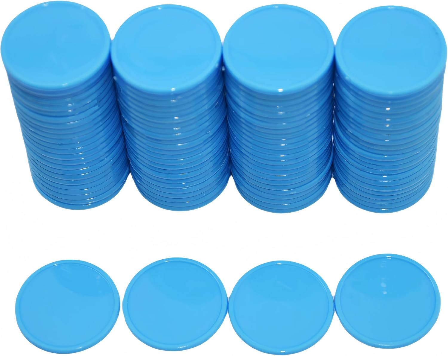 Smartdealspro Set of 100 25MM/1 Inch Opaque Plastic Learning Counting Counters Poker Chips (Red)