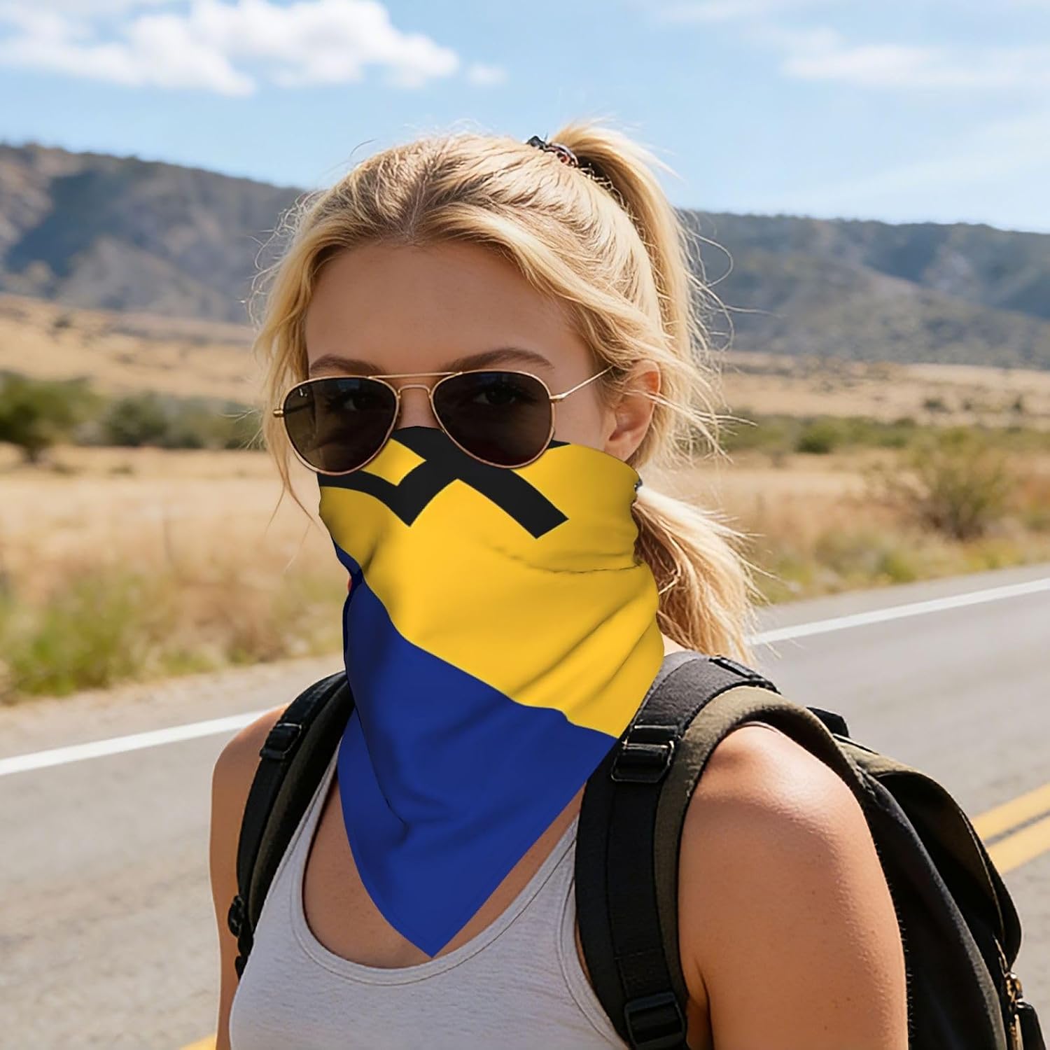 Flag Silk Scarf Head Hair Wraps Bandana Square Satin Head Scarf For Women