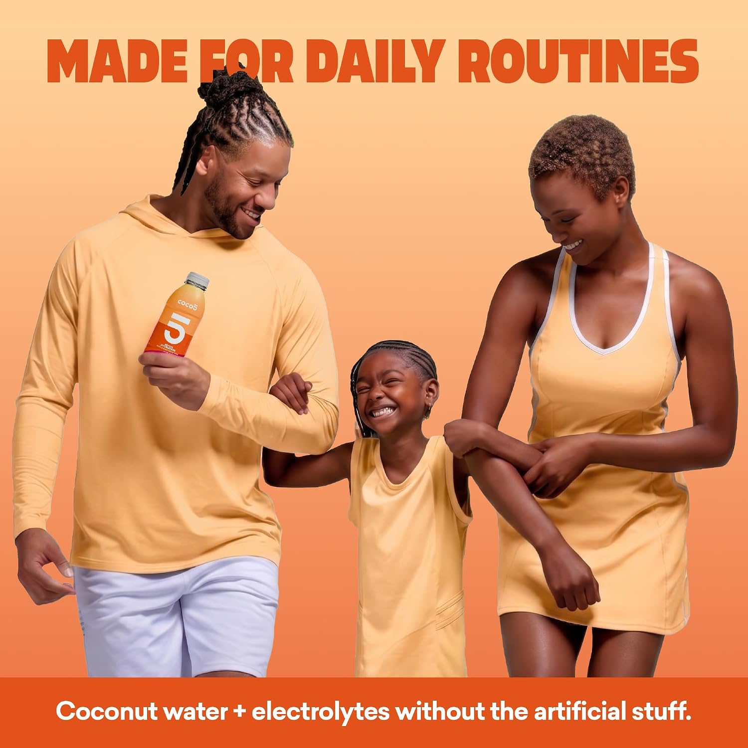 Coco5 Original Coconut Water Natural Electrolyte Sports Drink, 12 Pack | Active hydration. Low sugar, nothing artificial. Potassium, sodium, magnesium, calcium, chloride. 8 real ingredients.