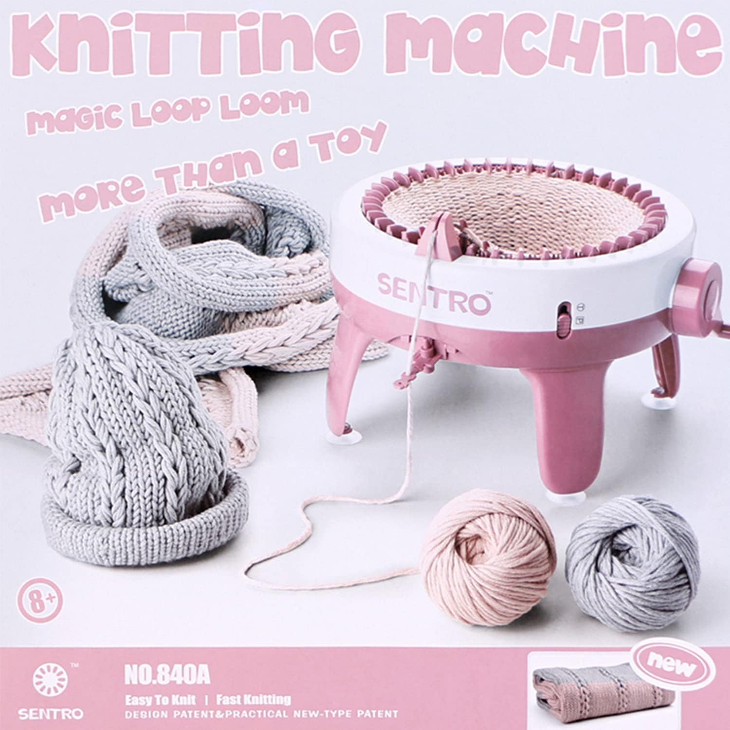 SENTRO 40 Needles Knitting Machine, All-in-One Knitting Loom Machine