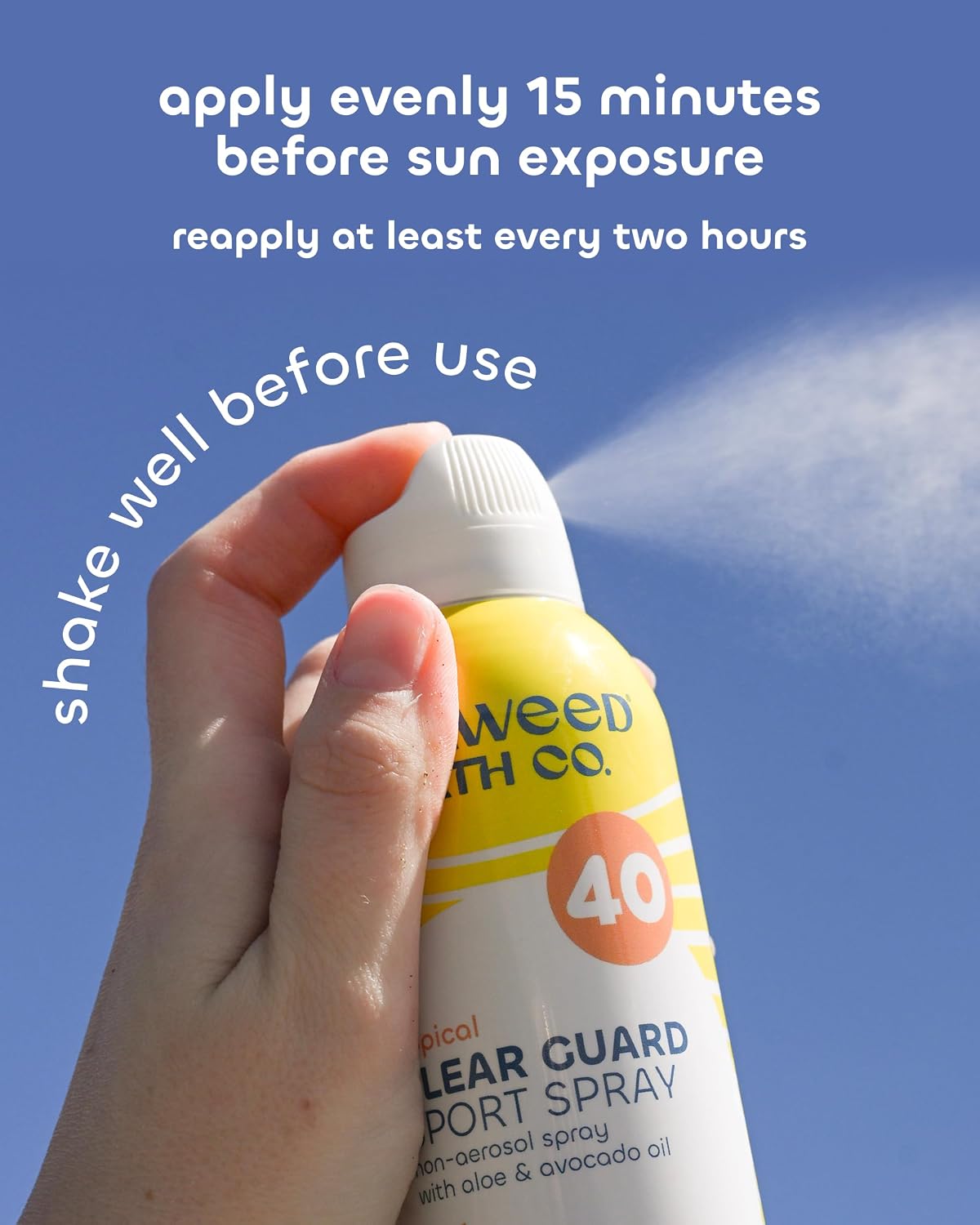 Seaweed Bath Co. Clear Guard SPF 40 Sport Broad Spectrum Sunscreen, 6 oz