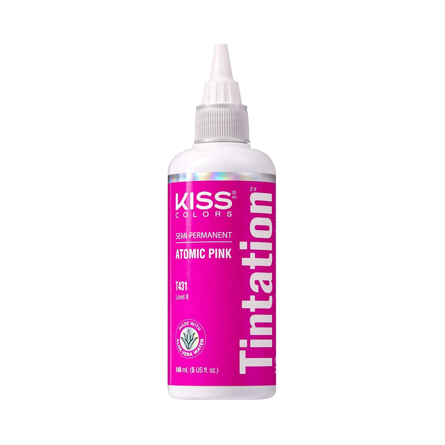 Red by Kiss Tintation Semi-Permanent Hair Color, Aloe Vera Water Based, Argan Oil, Olive Oil, Collagen & Keratin, Long-Lasting Color Dye (Honey Brown, 5 Fl Oz)