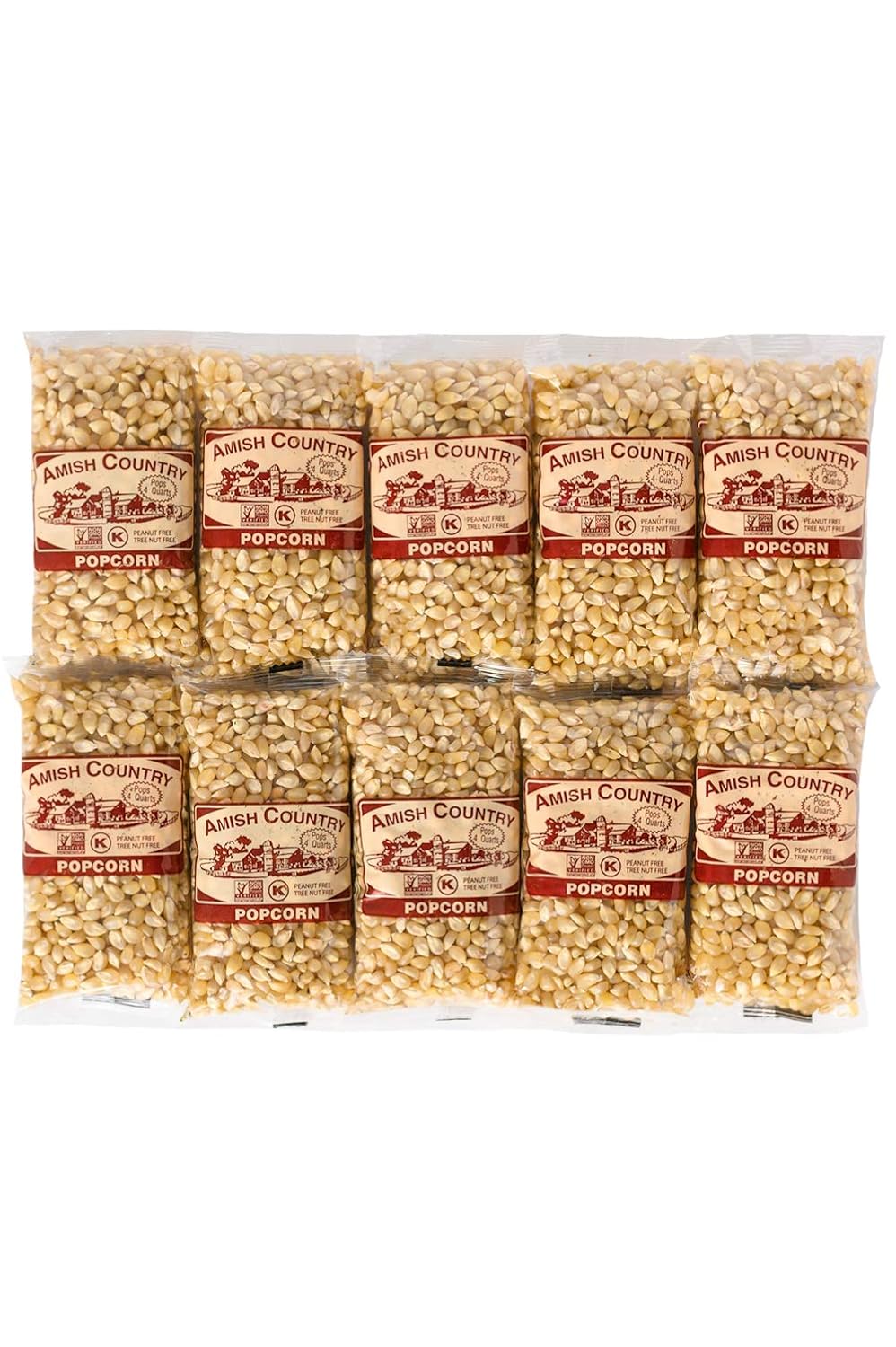 Amish Country Popcorn | 6 lb Bag | Medium White Popcorn Kernels | Old Fashioned, Non-GMO and Gluten Free (Medium White - 6 lb Bag)
