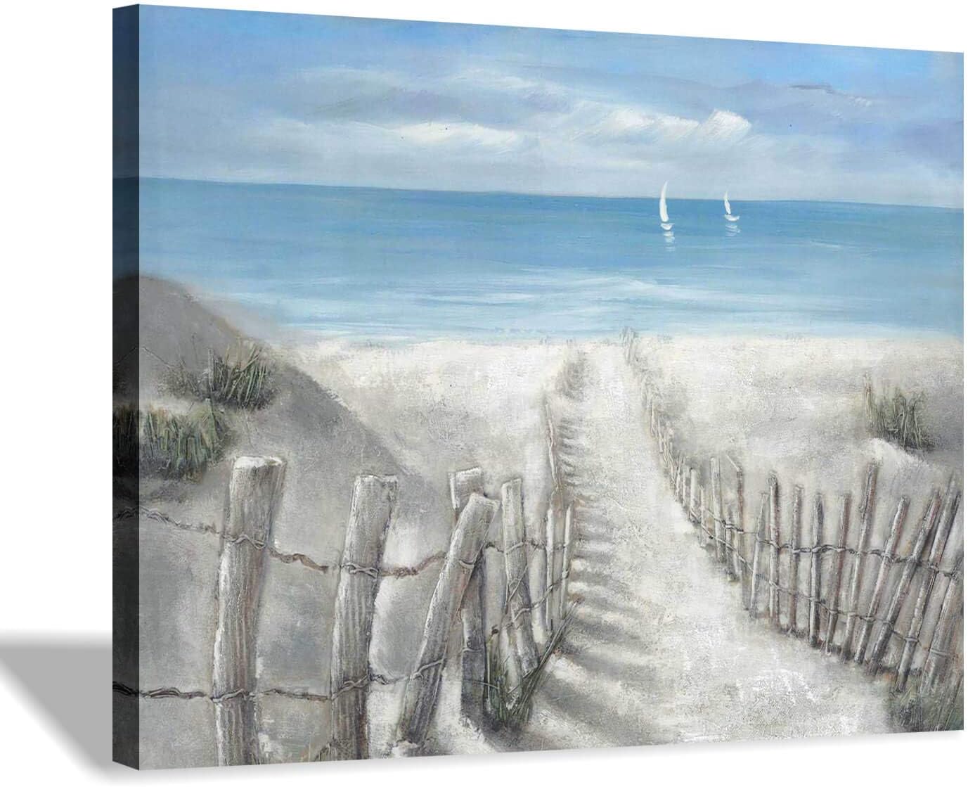 Hardy Gallery Ocean Wave Canvas Wall Art Coastal Decor 16x11 Inch