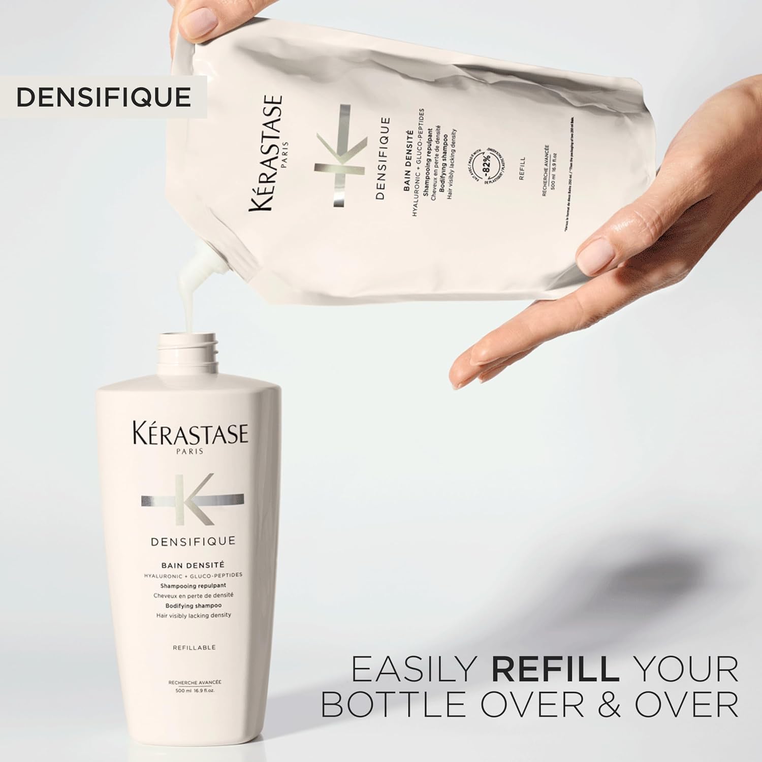Kerastase Densifique Densité Shampoo - Thickening & Strengthening Shampoo For Fine & Thinning Hair, Removes Build-Up, Hydrates and Adds Shine, With Hyaluronic Acid & Ceramides