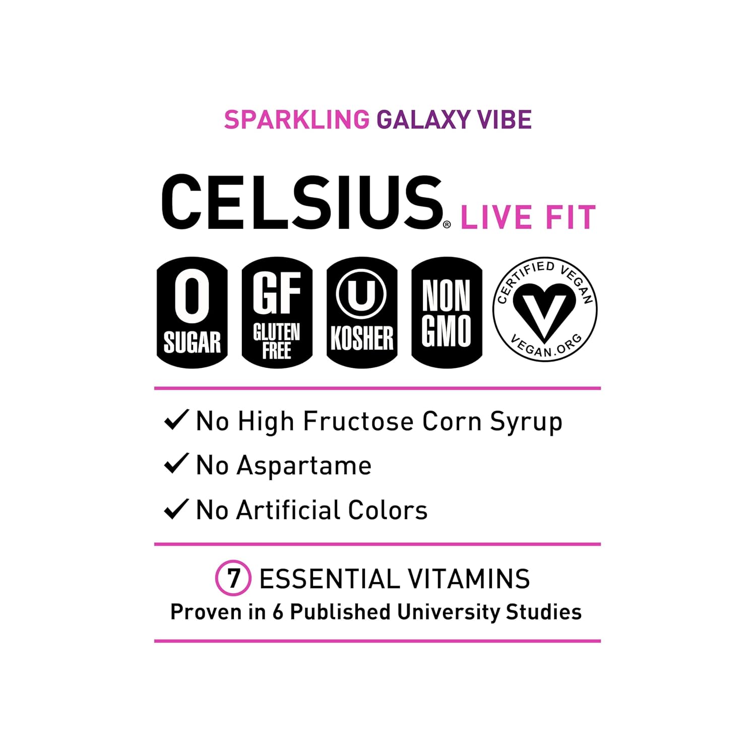 CELSIUS PEACH VIBE Sparkling White Peach, Sugar Free Energy Drink, 12 Fl Oz (Pack of 12)