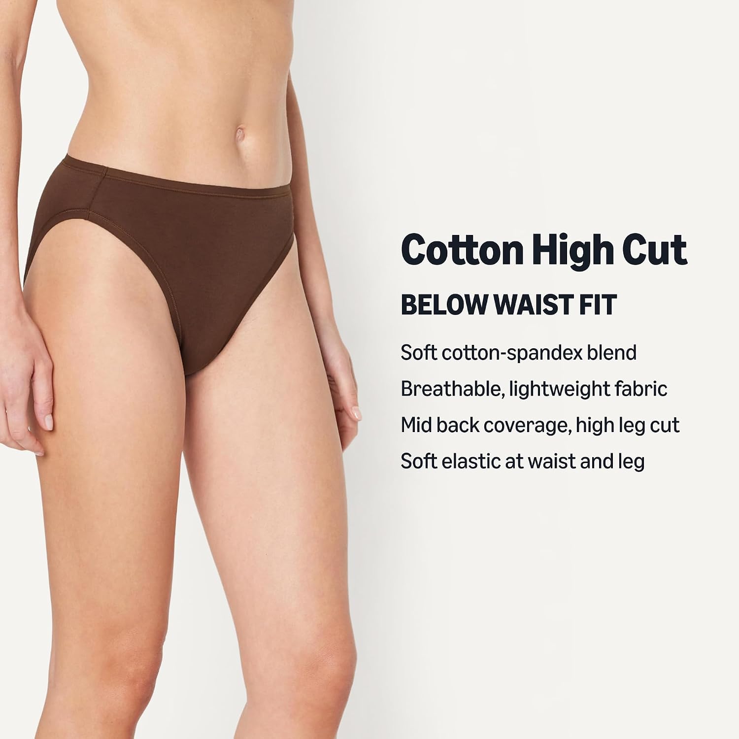 Amazon Essentials Women's Cotton Spandex Bikini Brief Underwear (Available in Plus Size)
