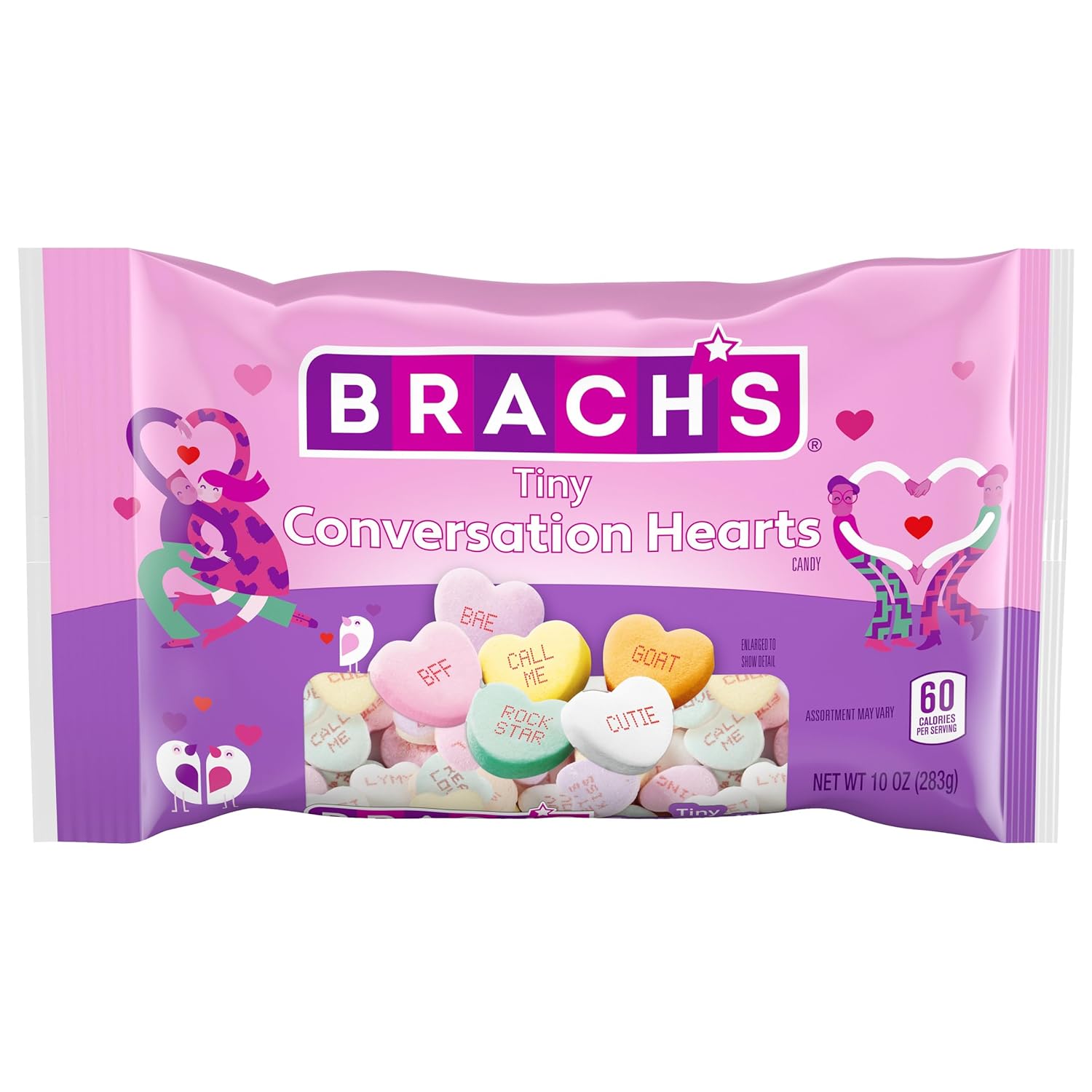 Brach's Valentine's Day Tiny Conversation Hearts, Friendship Exchange, 1 oz Boxes, 24 Ct