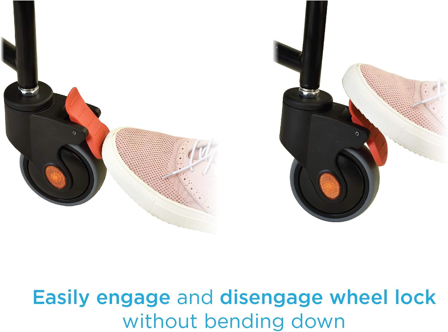 NOVA Medical Products Drop Arm (for Easy User Transfer) Transport Chair Commode, Rolling with Locking Wheels & Removable Padded Seat