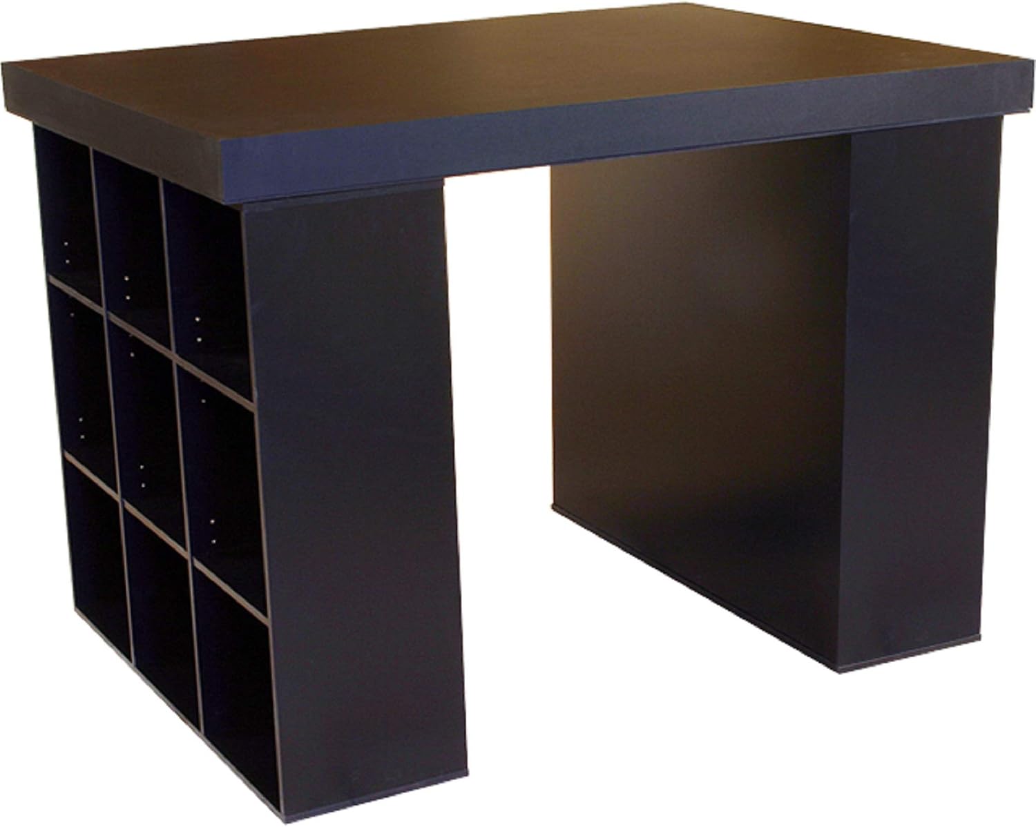Venture Horizon Project Center Desk with Two 9-Cubby Bookcase (Oak)