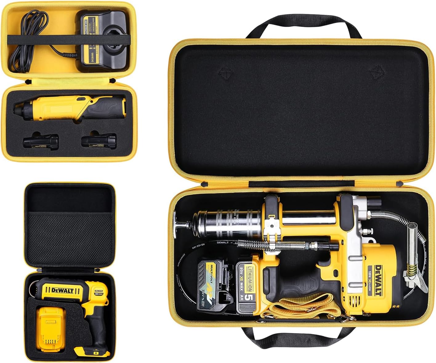 khanka Hard Case for Dewalt DCF682N1/DCF680N2 Screwdriver+DCL050 Work Light | EVA Hard Shell, Accessory Storage Pocket, Workshop Tool Storage