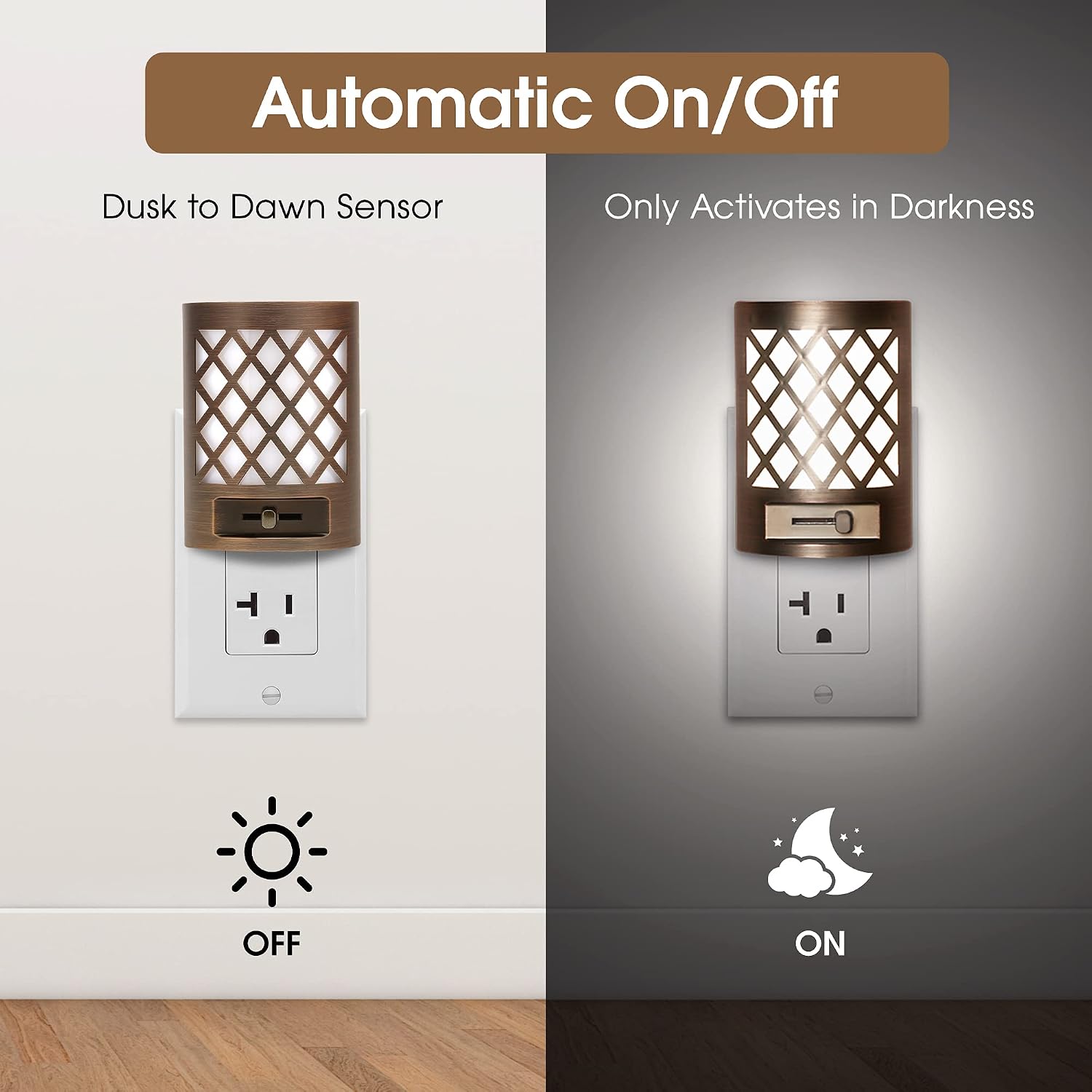 DORESshop Nights Lights Plug Into Wall, Plug in Night-Light, 3000K