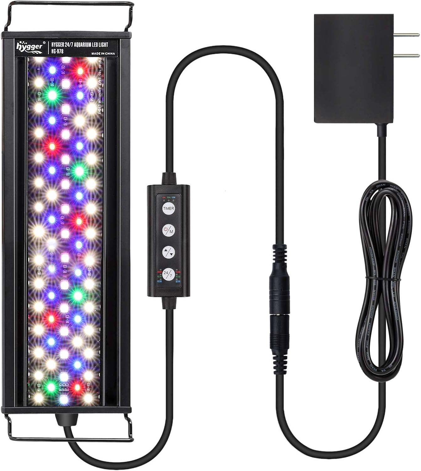 hygger 18W 24/7 Lighting Aquarium LED Light, Sunrise-Daylight-Moonlight Mode and DIY Mode