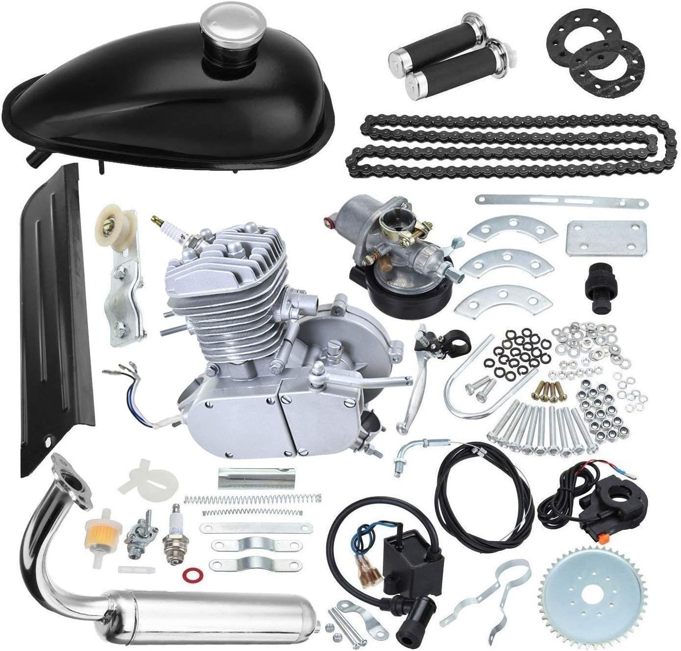 Upgraded Complete 2-Stroke 80cc Motorized Bike Bicycle Cycle Petrol Gas Motor Engine Kit