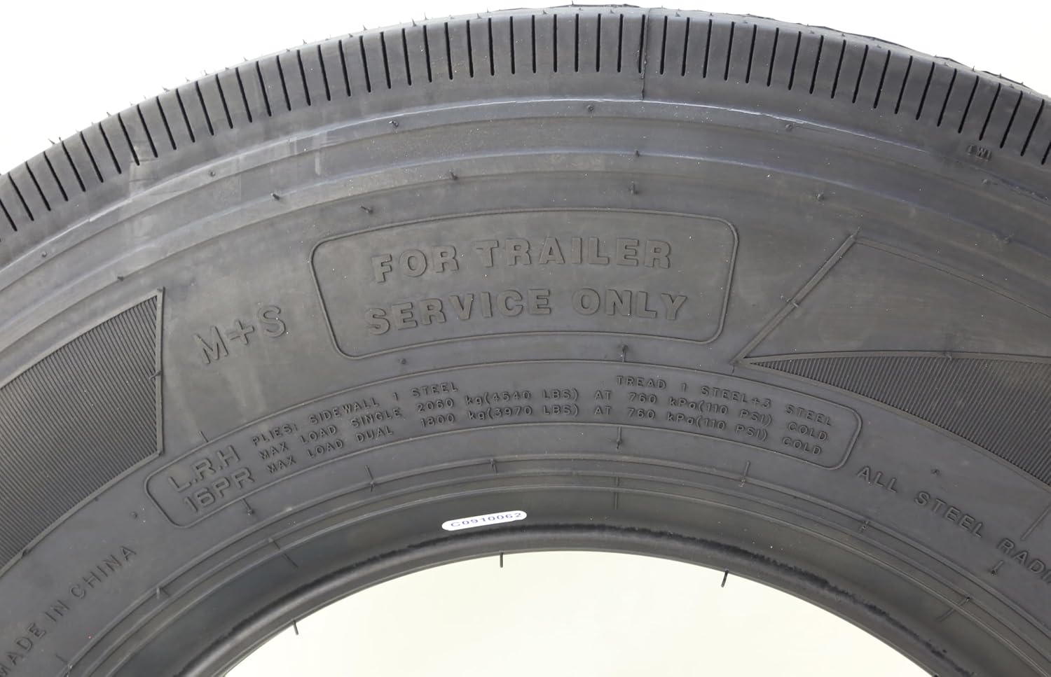 Set 4 Heavy Duty All Steel Trailer Tires 225/75R15 14 Ply 124/121M 11150