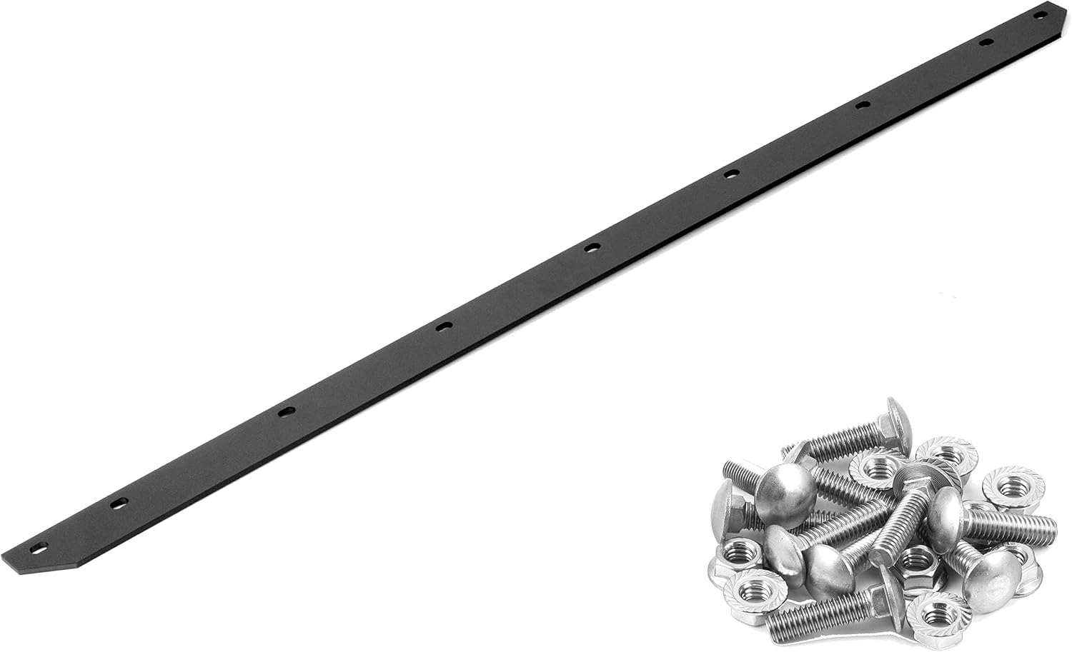 USA Made Heavy Duty 54" Snow Plow Blade Edge with Mounting Equipment | Wear Bar Cutting Edge Replacement | 4-6x Longer Life Than Factory Blade