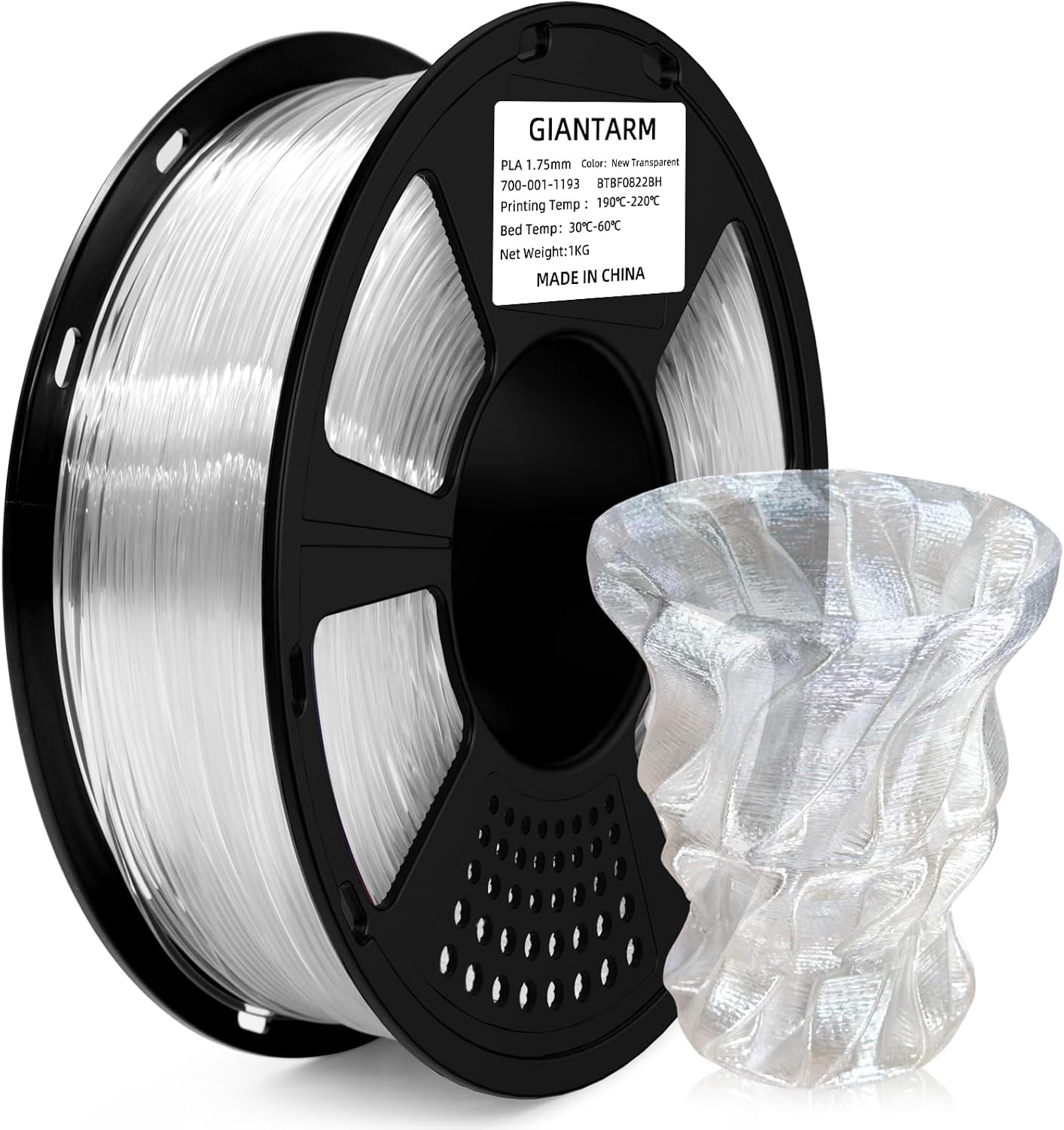 GIANTARM 3D Printer Filament, Silk Gold Pla Filament, 1Kg(2.2lbs) Spool, 1.75mm Dimension Accuracy +/- 0.03mm, 3D Printing Filament
