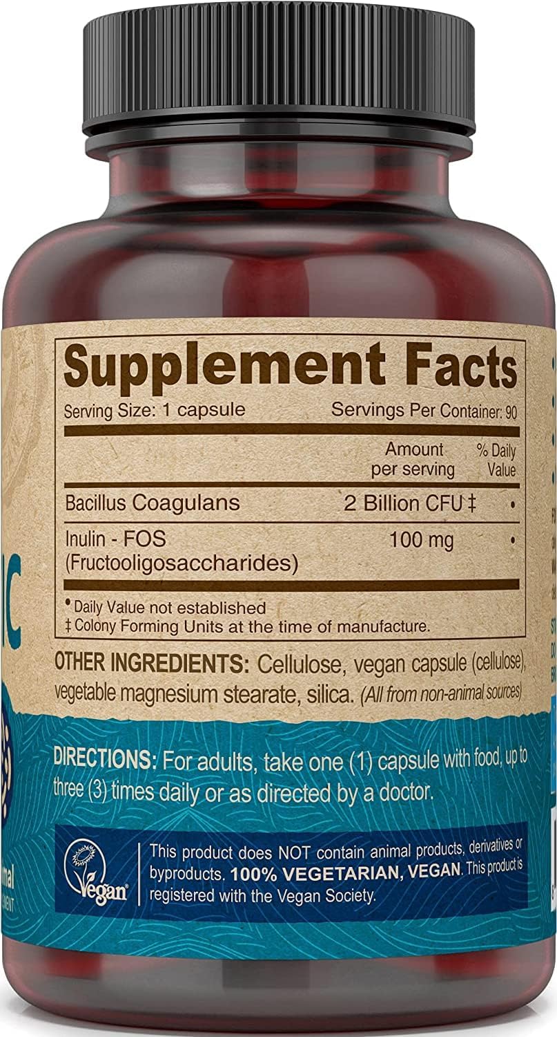 Deva Vegan Probiotic with FOS Prebiotics Supplement - 2 Billion CFU with 100 MG of Prebiotics Per Serving for Men & Women - Non-Dairy Gluten Free - Naturally Shelf Stable - 90 Capsules